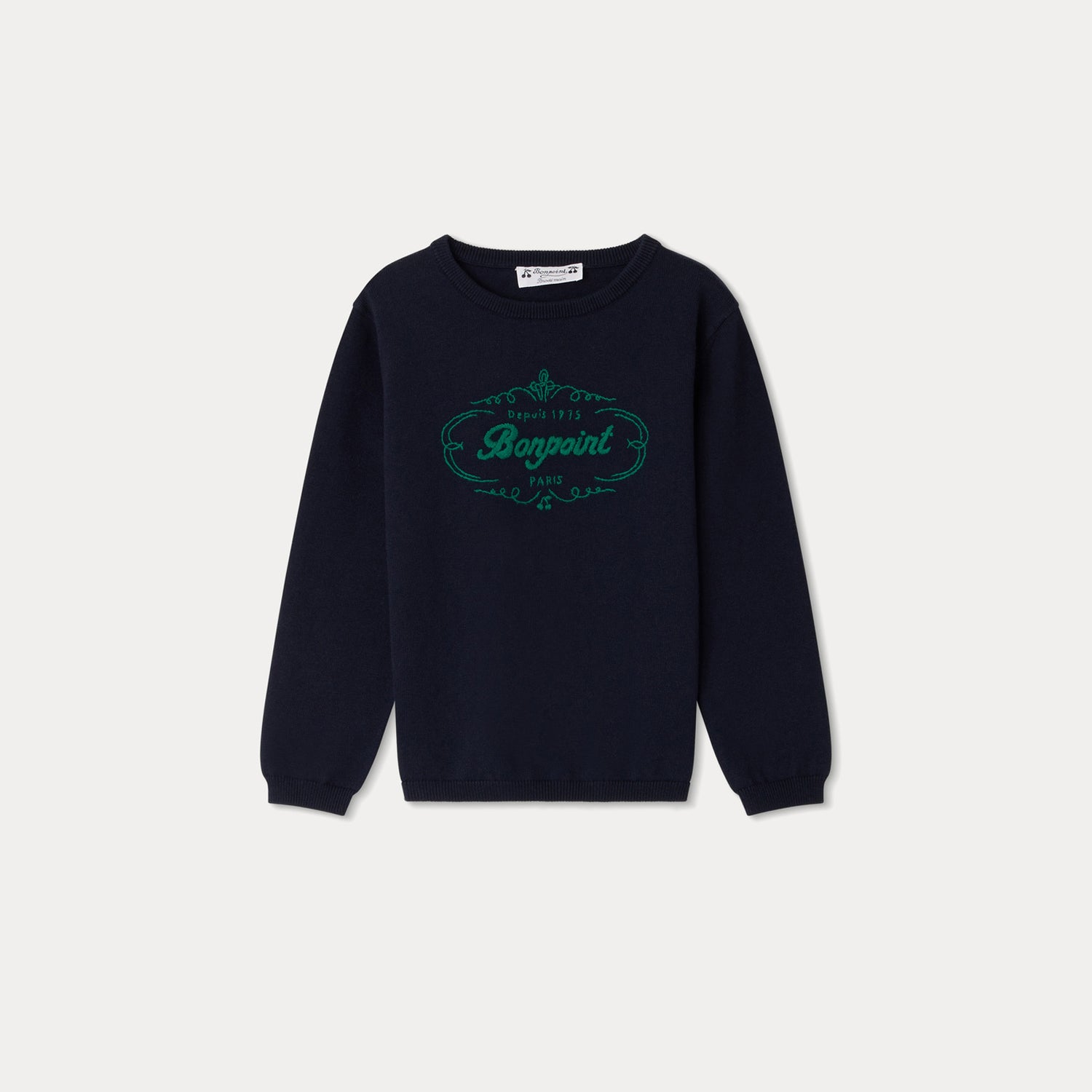 Boys Navy Logo Sweater