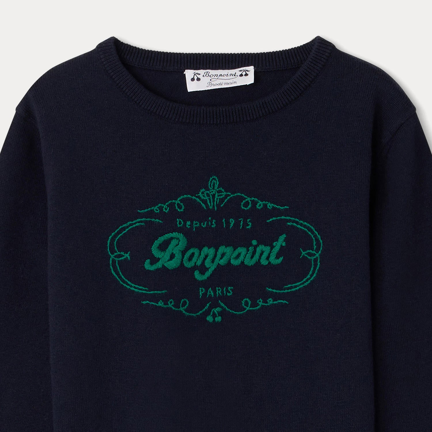 Boys Navy Logo Sweater