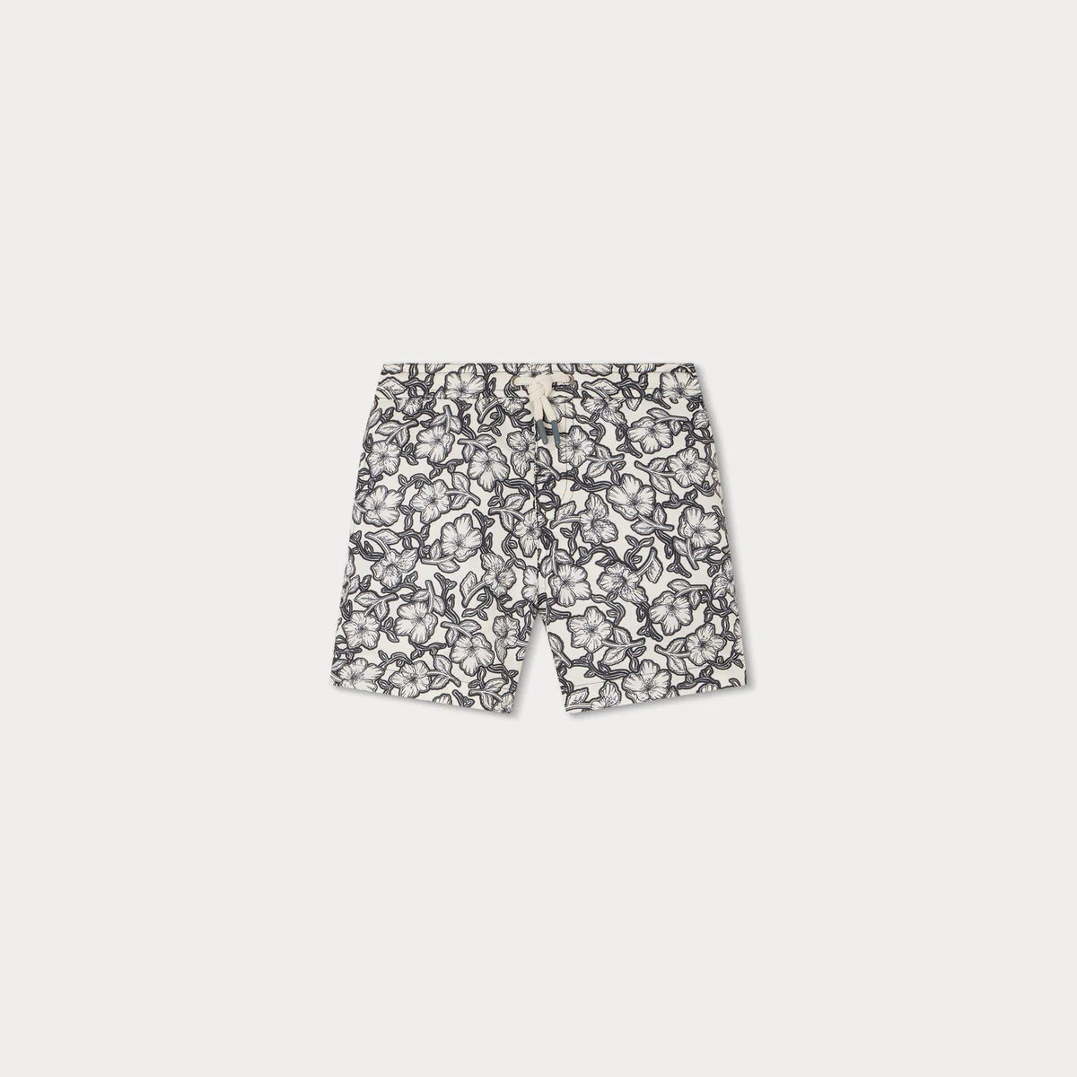 Boys Black Printed Swim Shorts