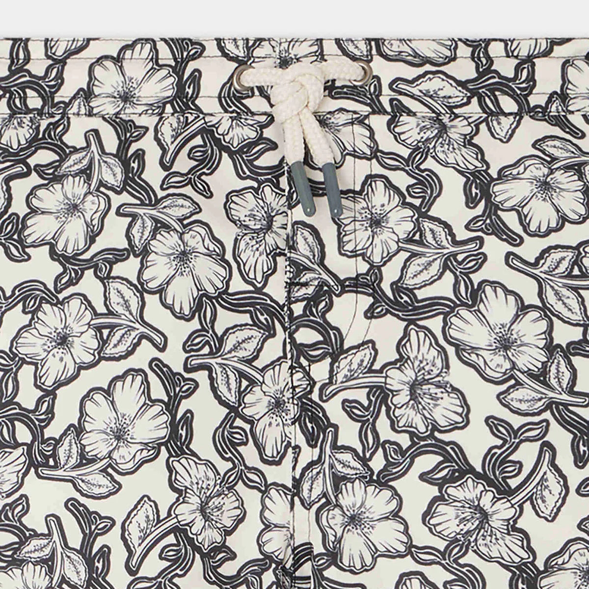 Boys Black Printed Swim Shorts