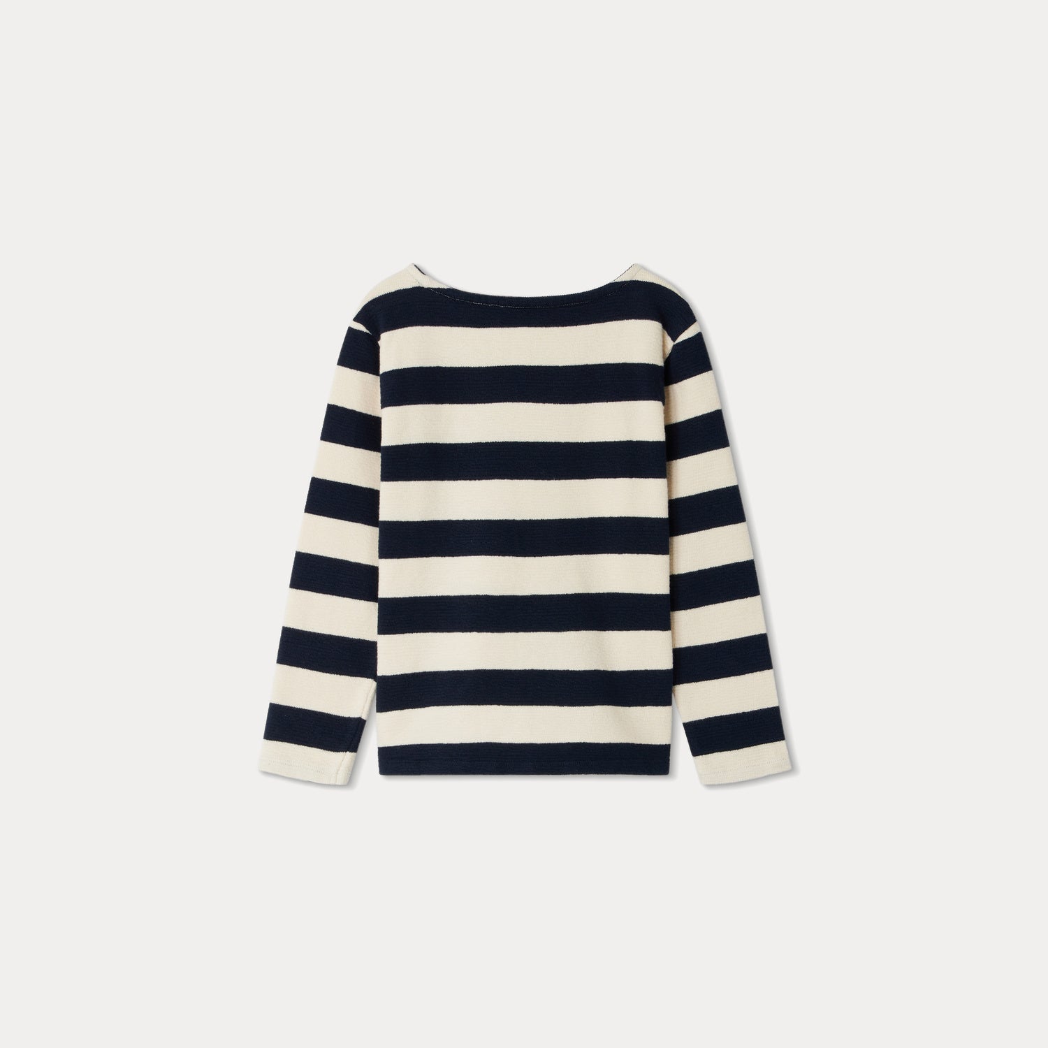 Boys Navy Stripes Cotton T-Shirt