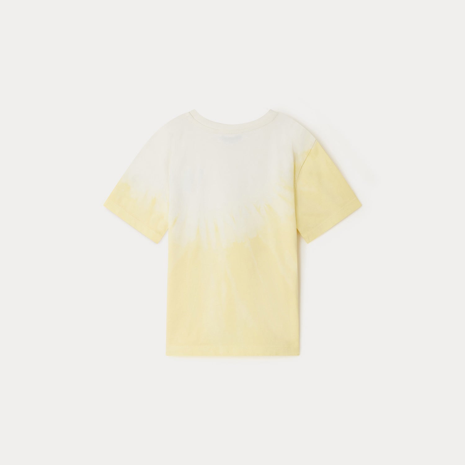 Boys Light Yellow Logo Cotton T-Shirt