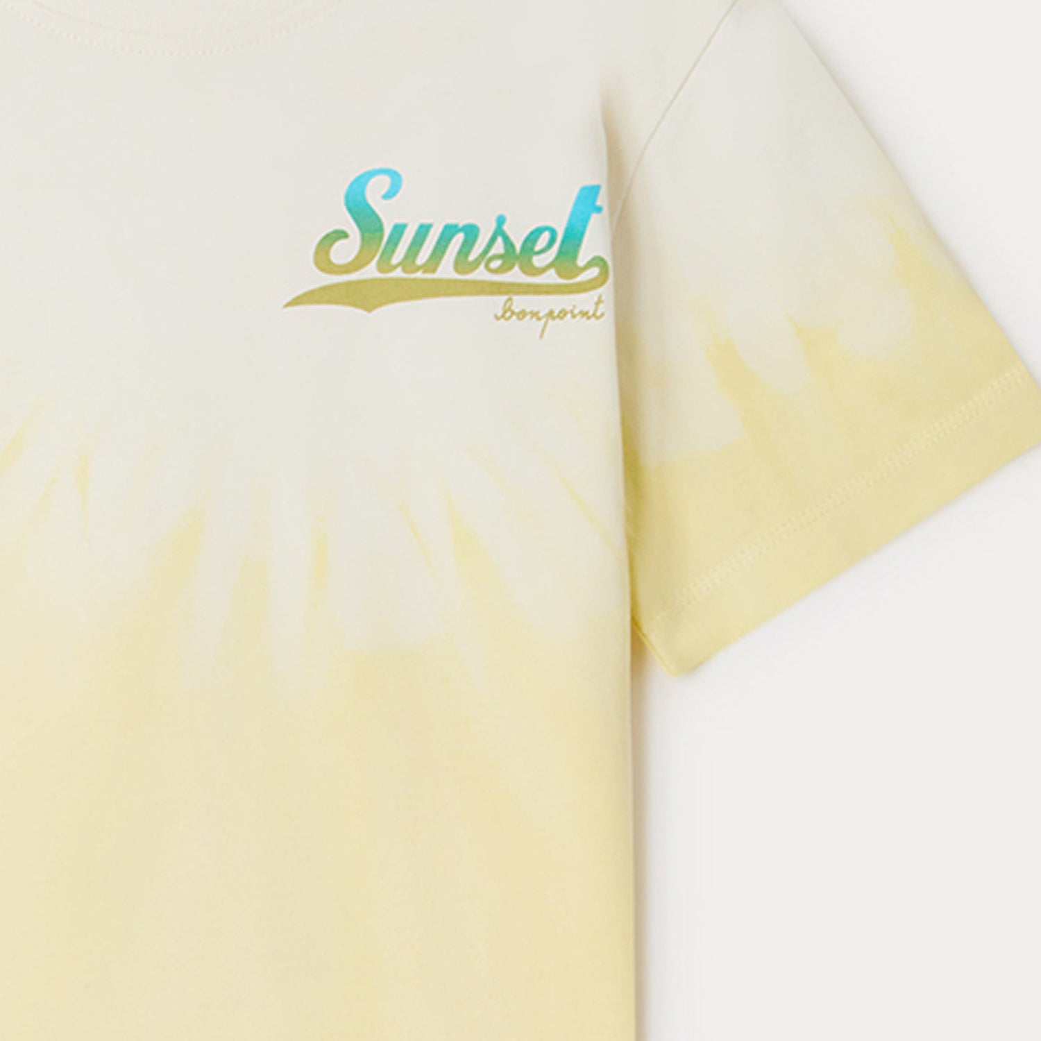 Boys Light Yellow Logo Cotton T-Shirt