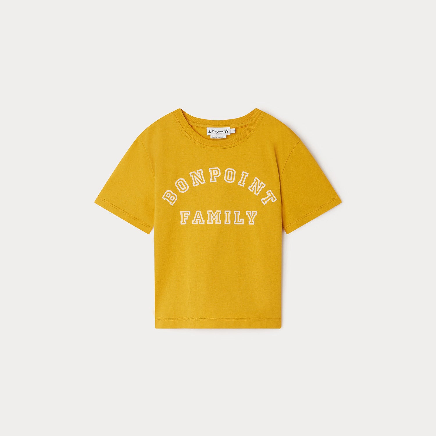 Boys Yellow Logo Cotton T-Shirt