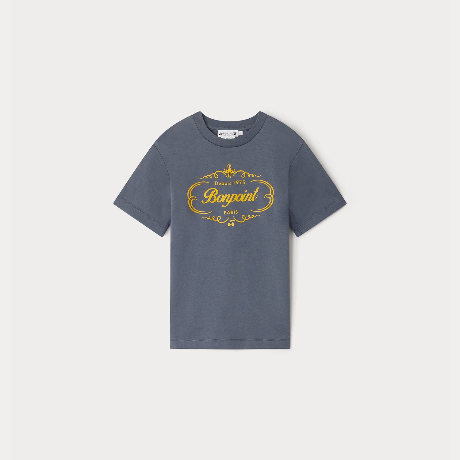 Boys Blue Logo Cotton T-Shirt