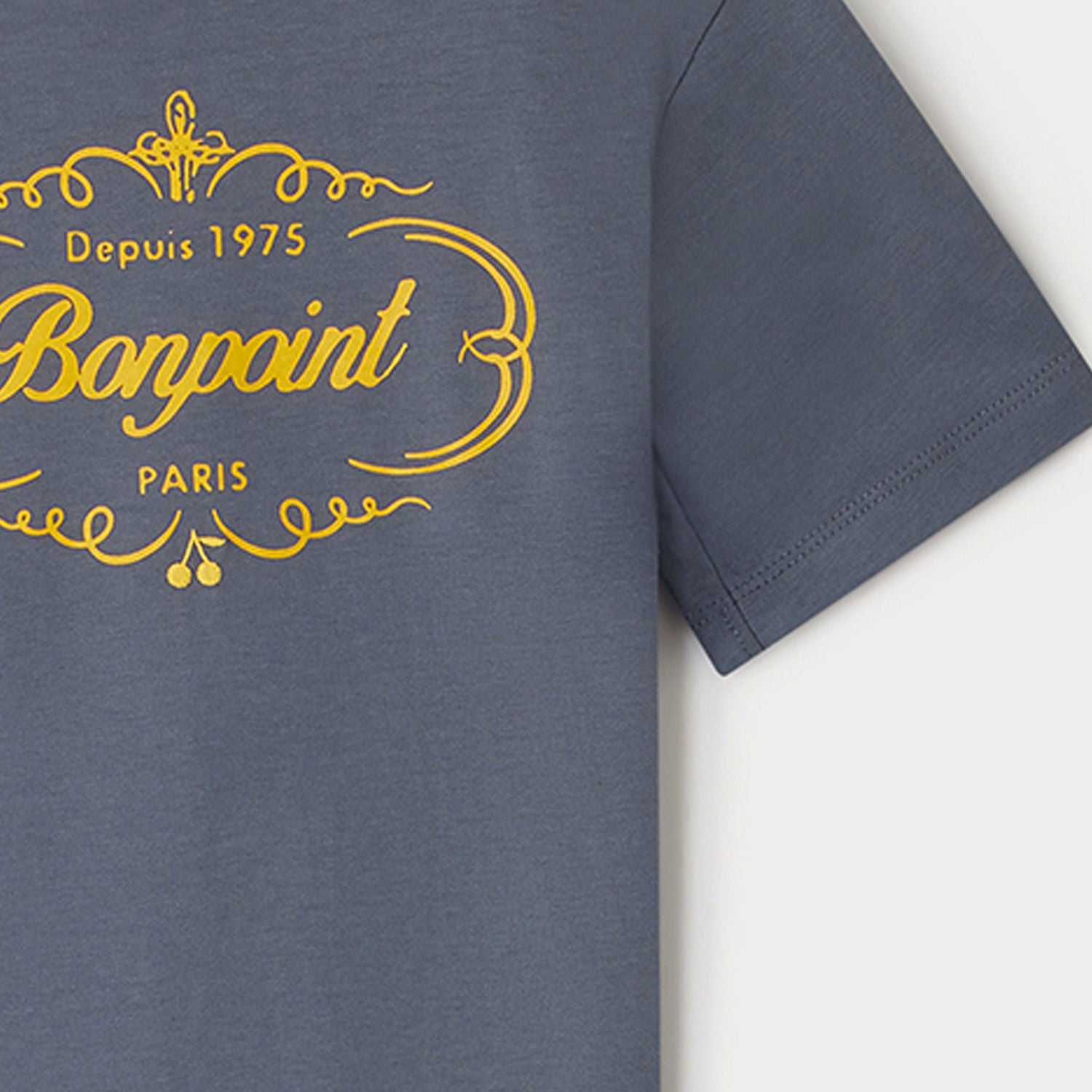 Boys Blue Logo Cotton T-Shirt