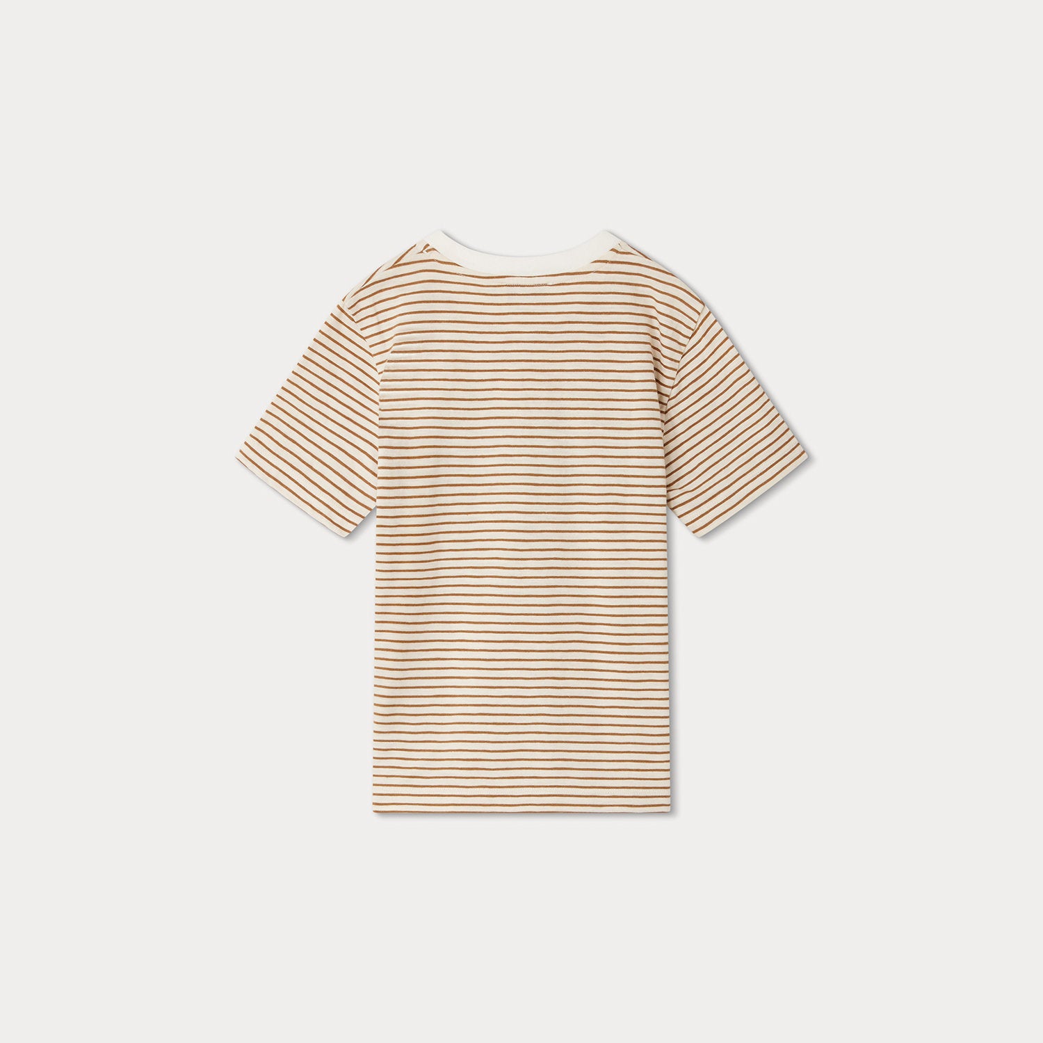 Boys Caramel Stripes Cotton T-Shirt