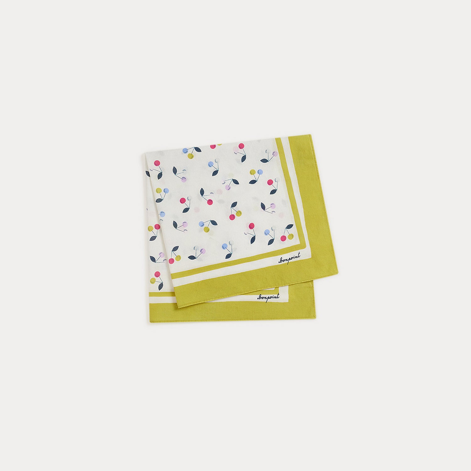 Girls White Logo Cotton Scarf