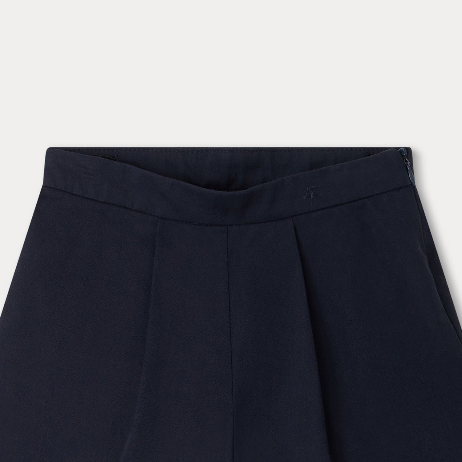 Girls Navy Cotton Shorts