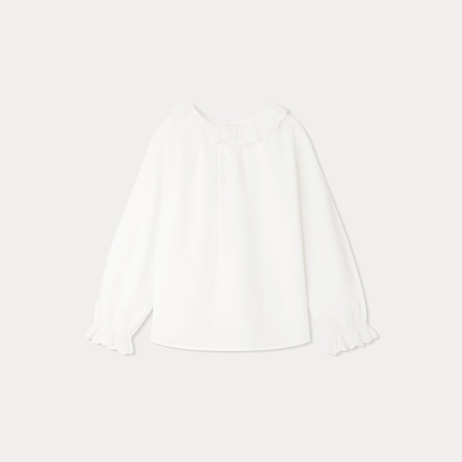 Girls White Cotton Top