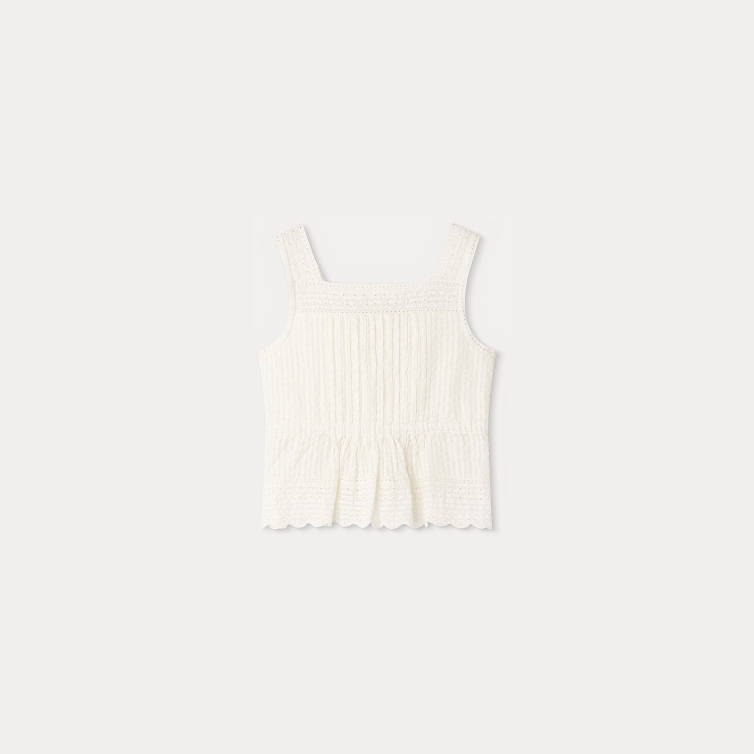 Girls White Cotton Top
