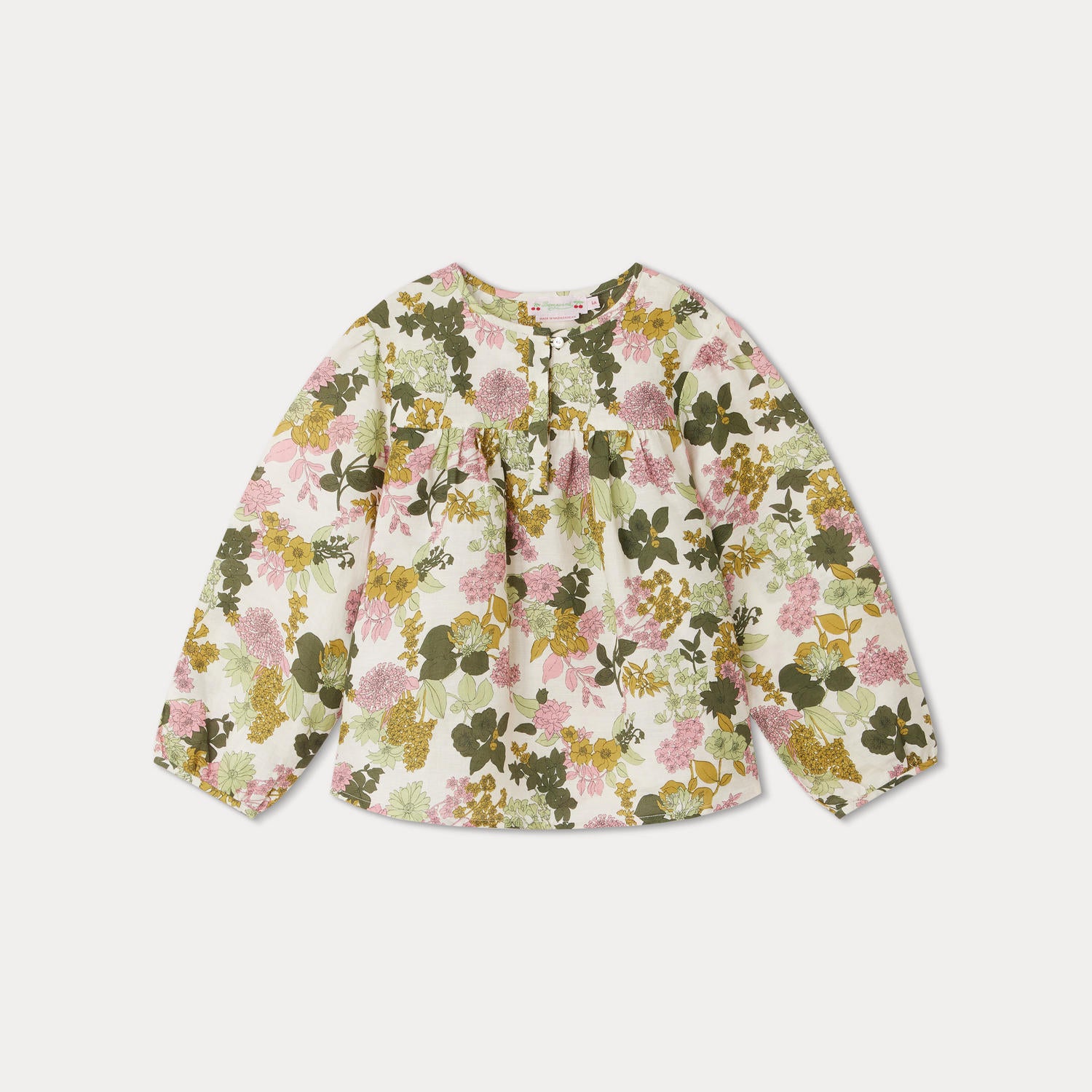 Girls Multicolor Flower Shirt