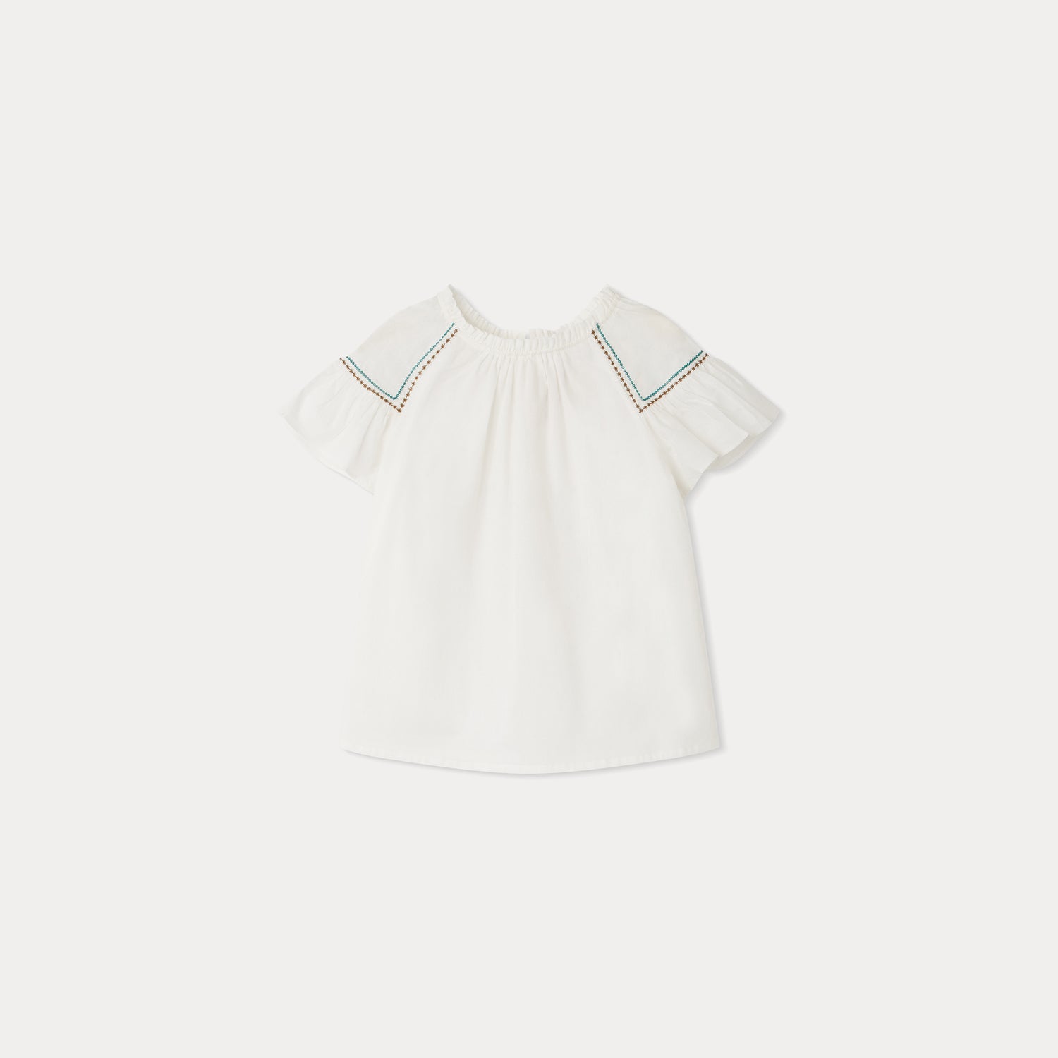 Girls White Cotton Top
