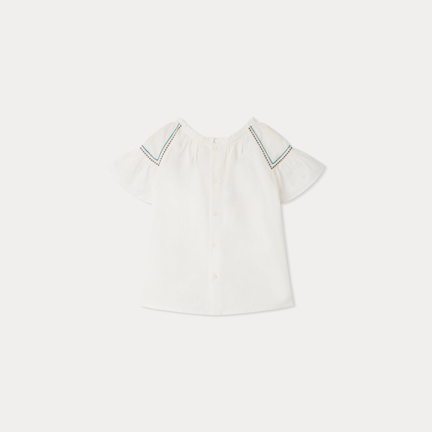 Girls White Cotton Top