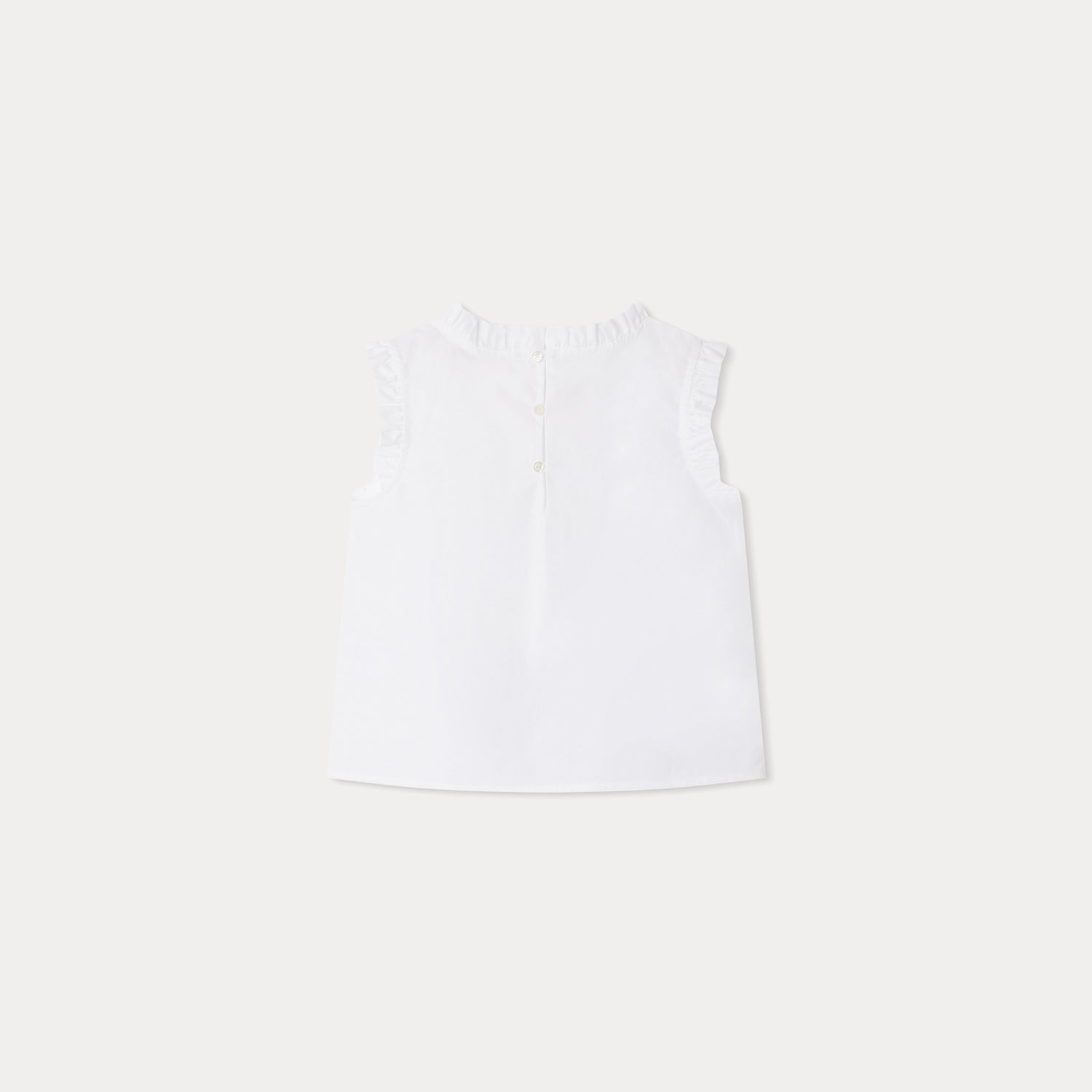 Girls White Cotton Top