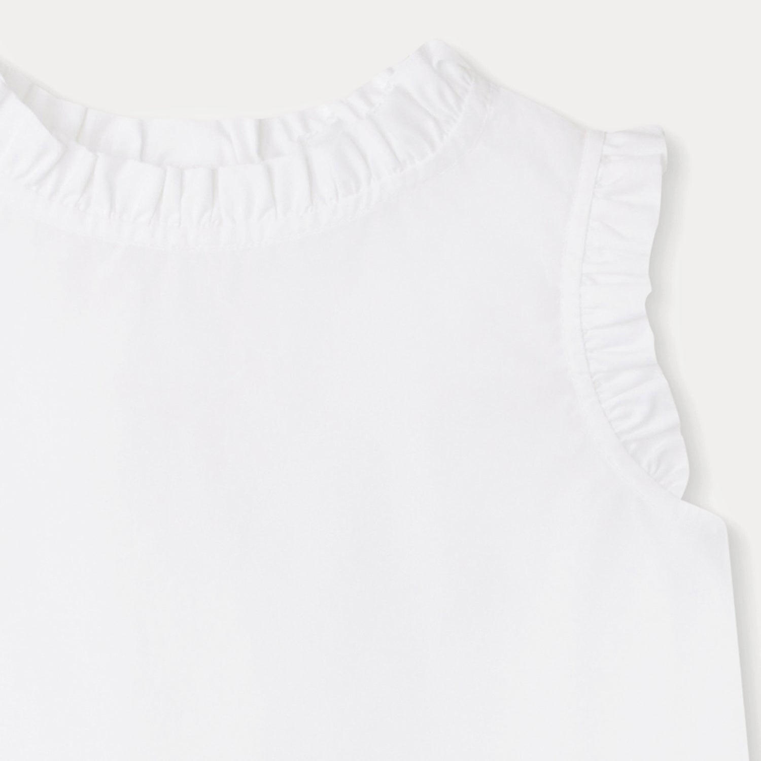 Girls White Cotton Top