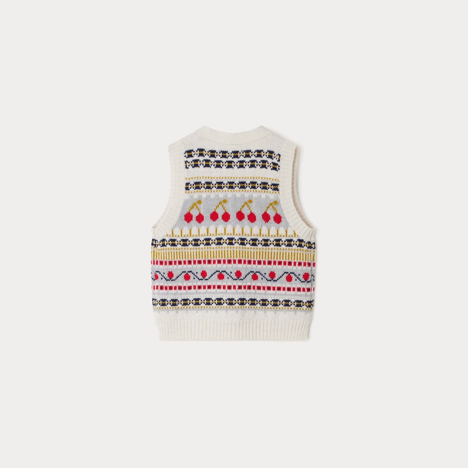 Boys & Girls White Wool Gilet