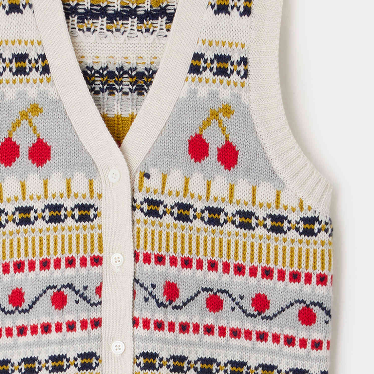 Boys & Girls White Wool Gilet