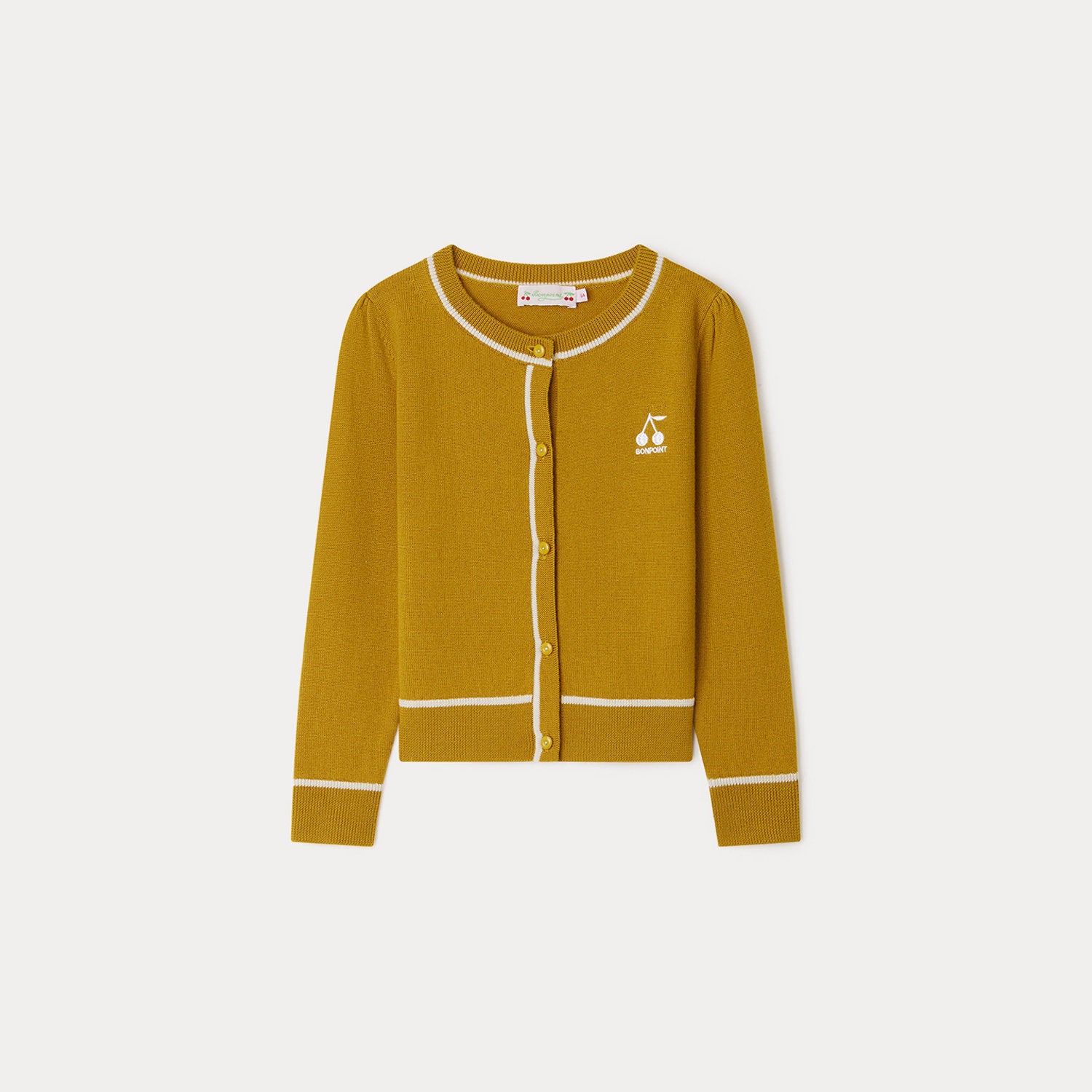 Girls Turmeric Logo Wool Cardigan