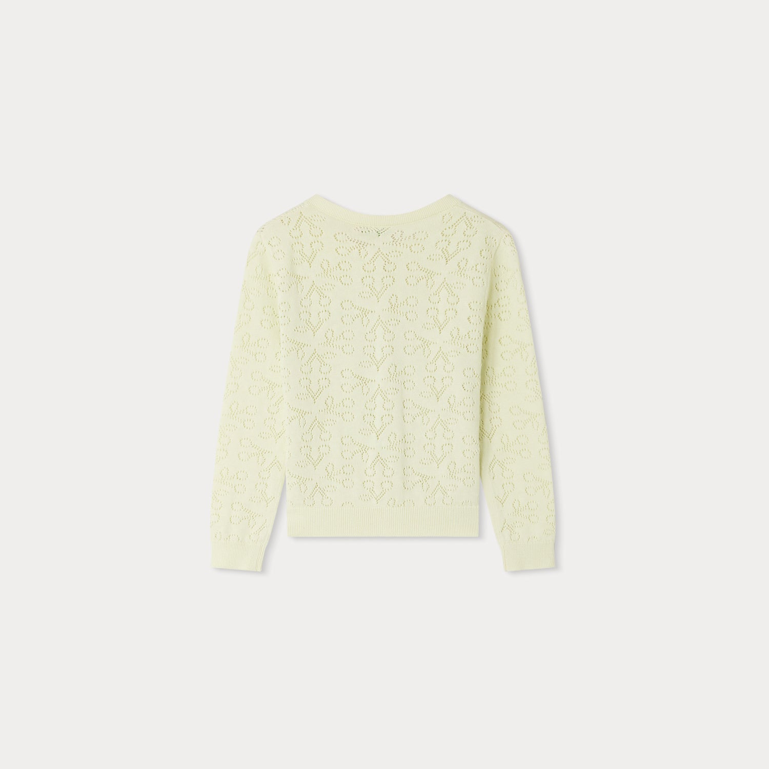 Girls Pale Green Logo Cotton Cardigan