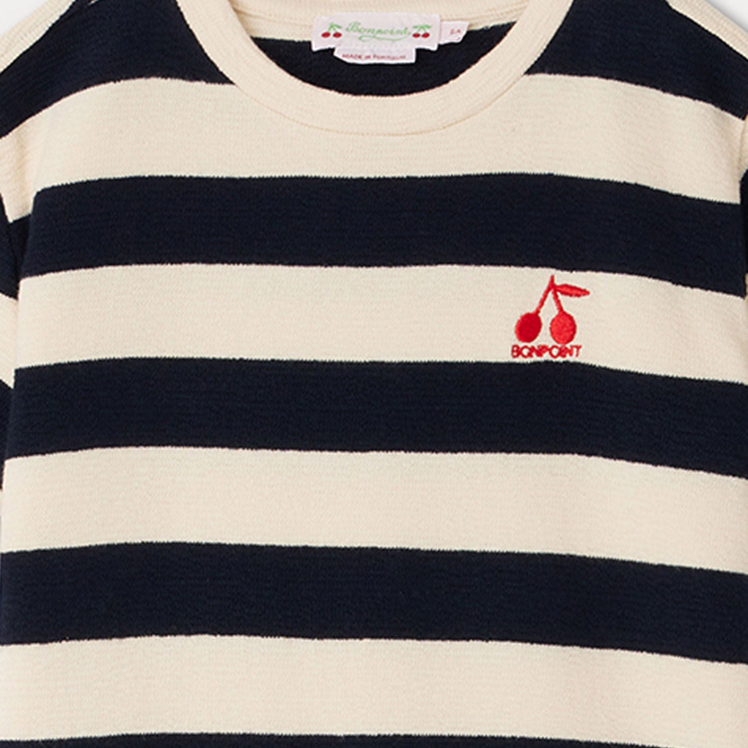Girls Navy Stripes Cotton Dress