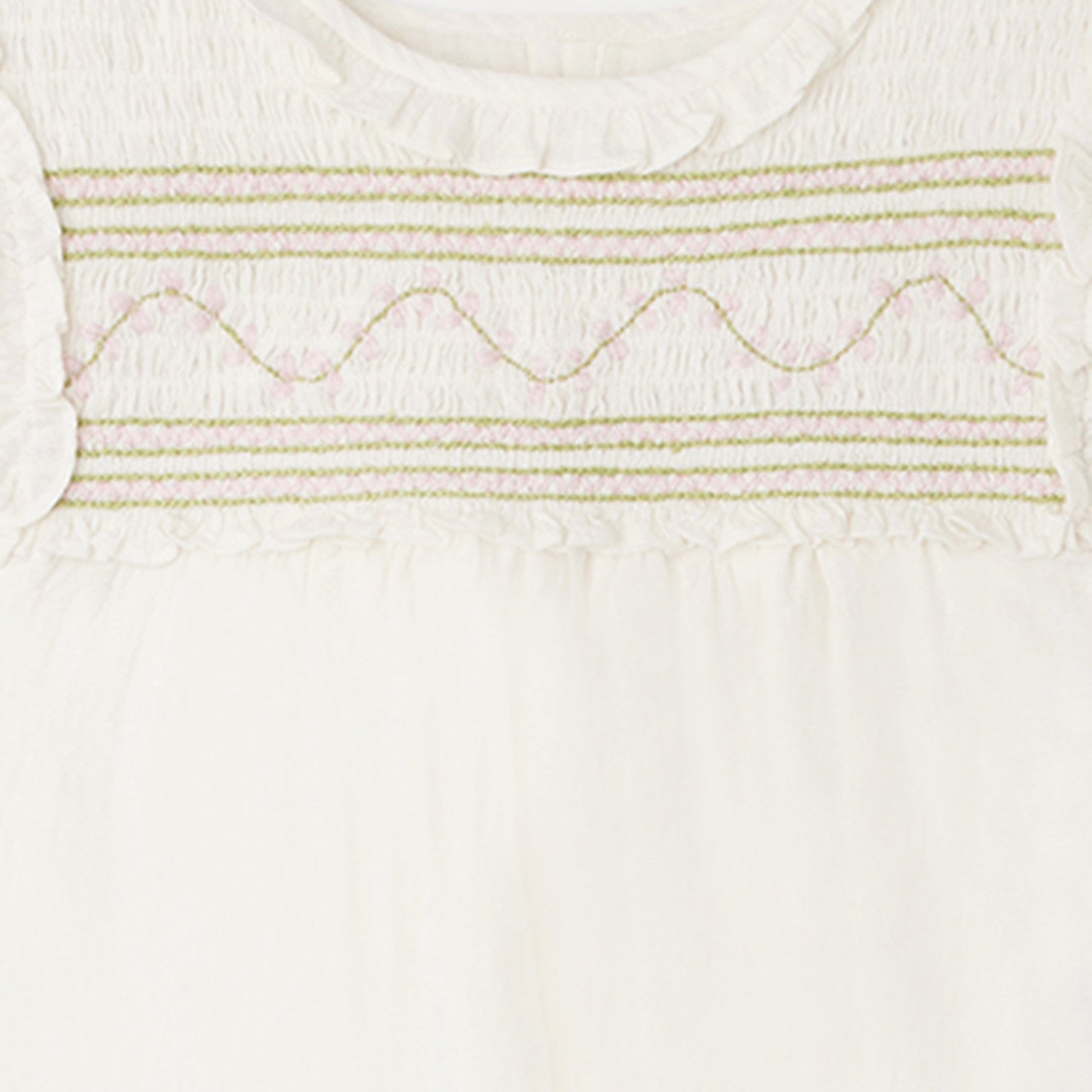 Girls White Cotton Dress