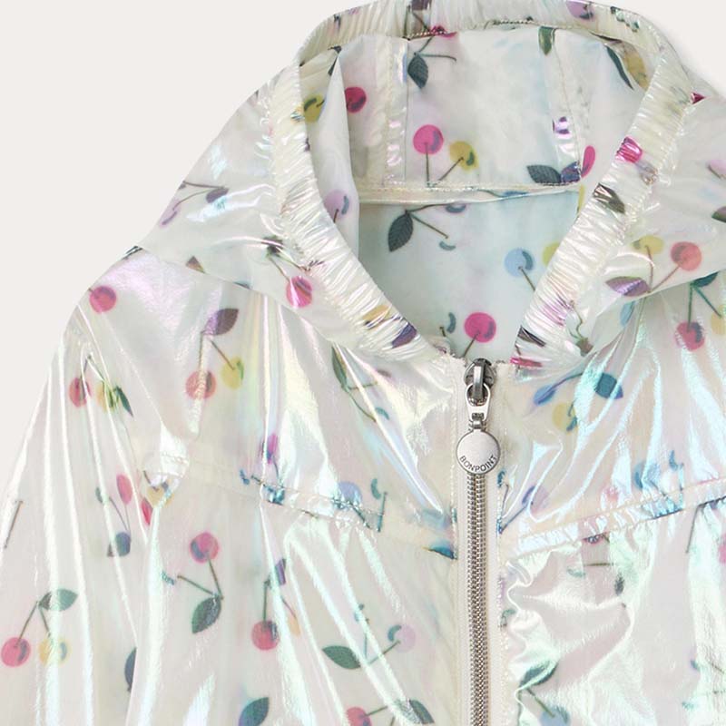 Girls White Logo Hooded Jacket