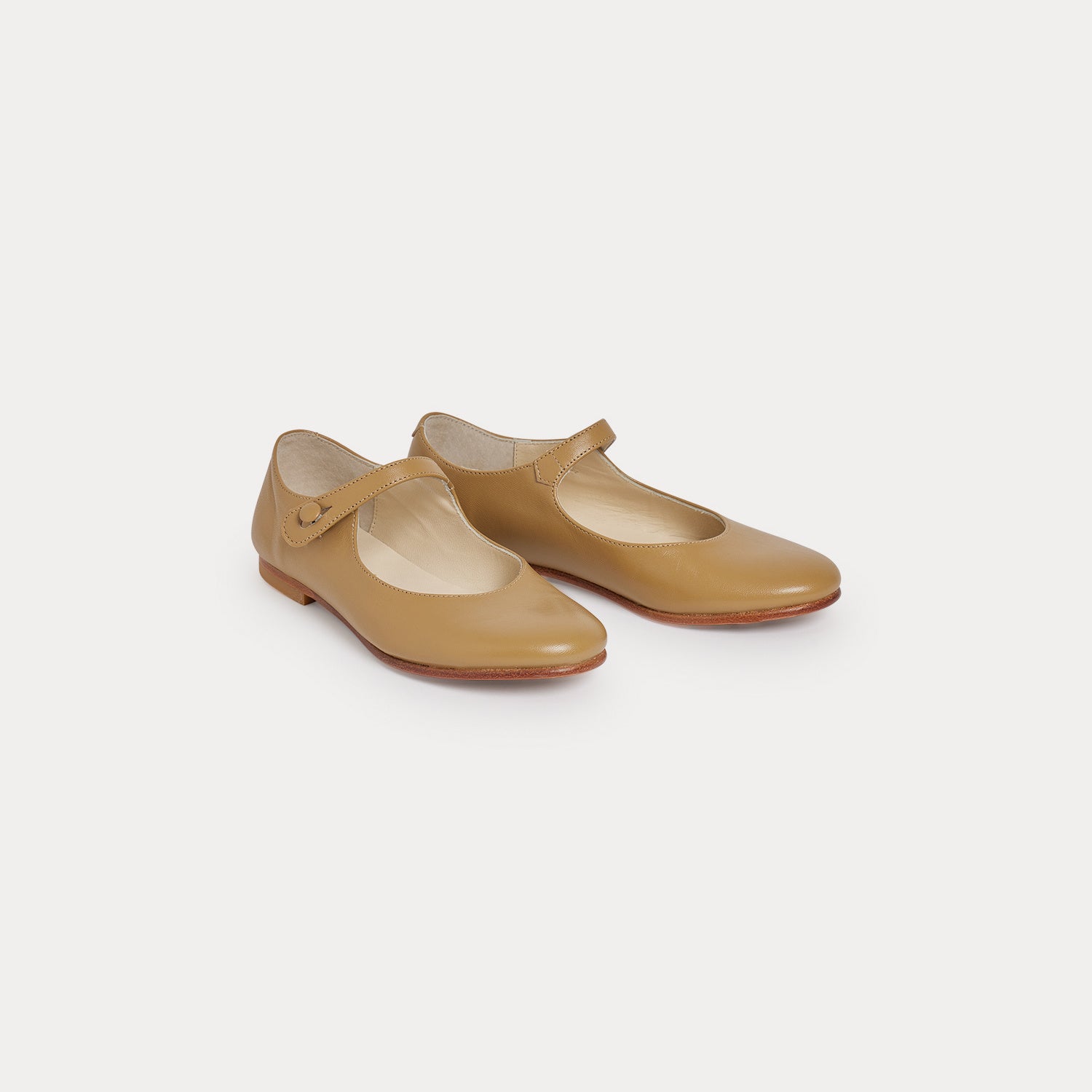 Girls Coffee Flat Shoes