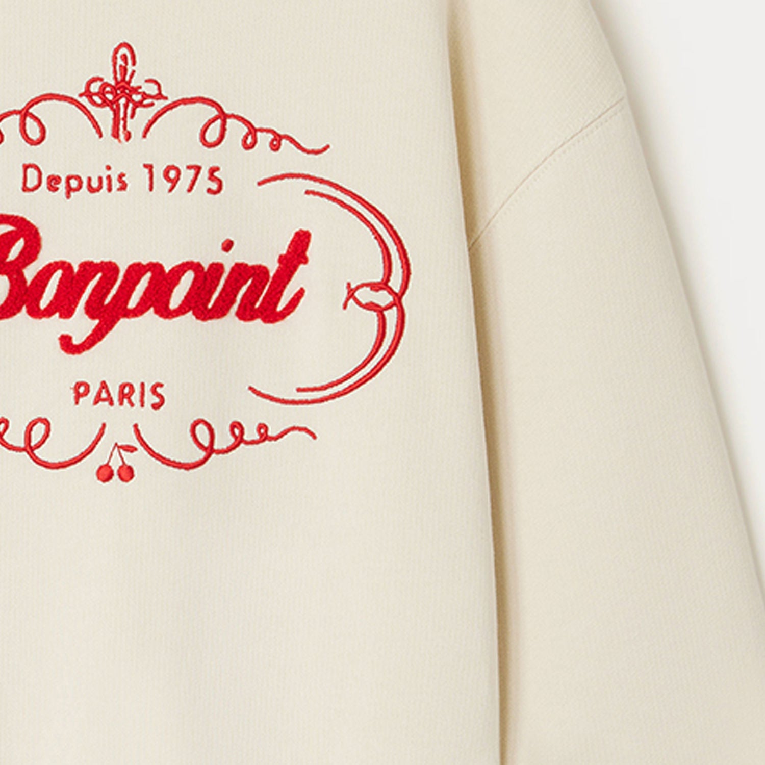 Girls White Logo Cotton Sweatshirt
