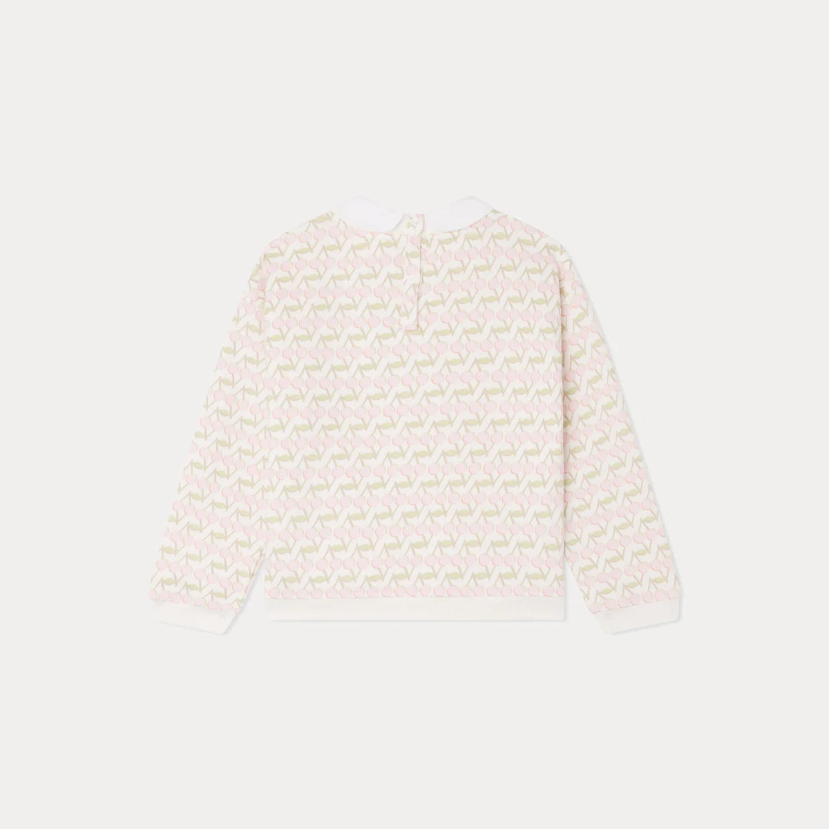 Girls Pink Logo Cotton Sweatshirt