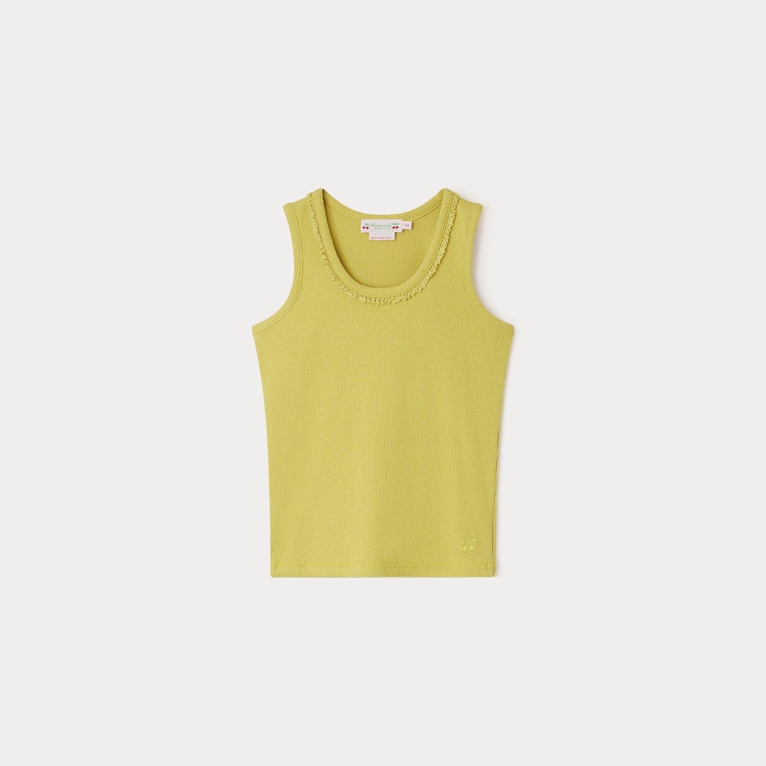 Girls Yellow Cotton Vest