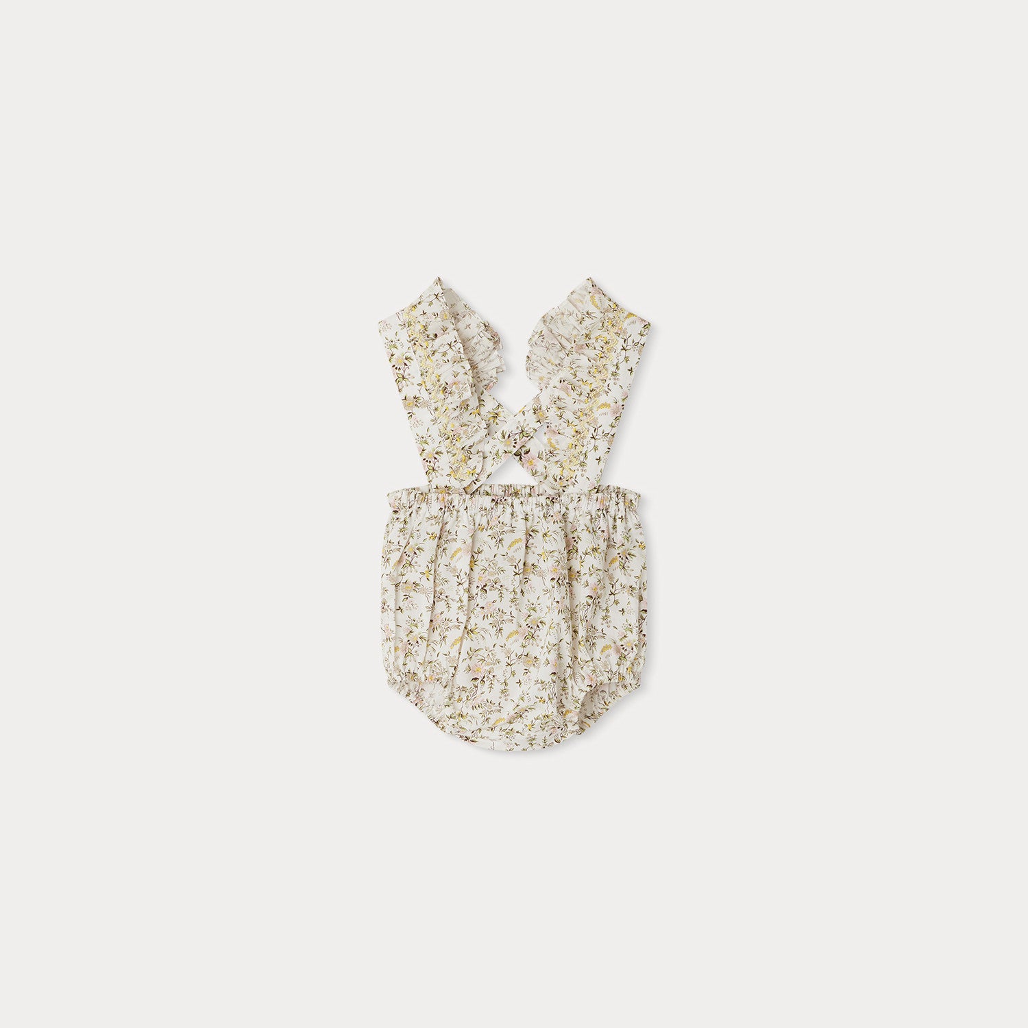 Baby Girls White Floral Bloomers