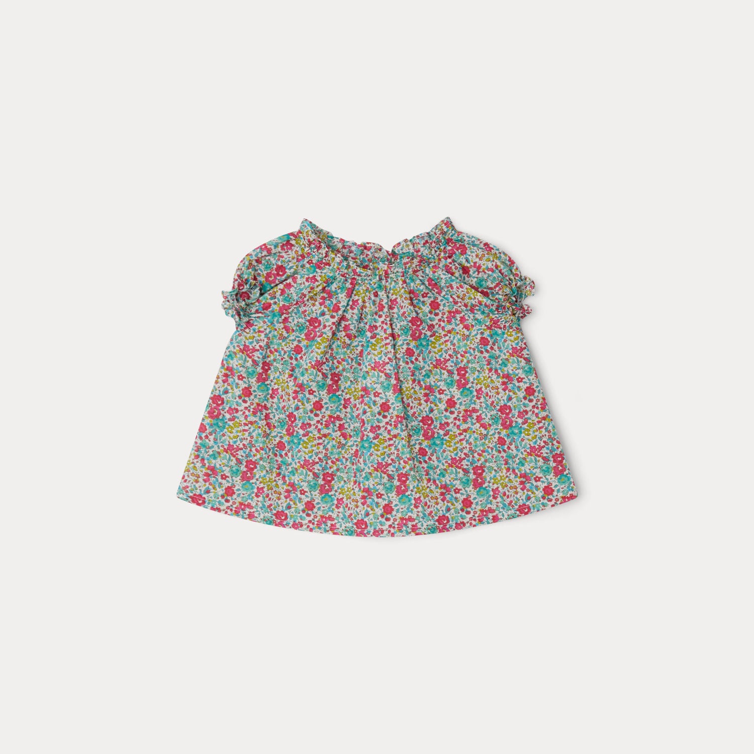 Baby Girls Red Floral Cotton Top