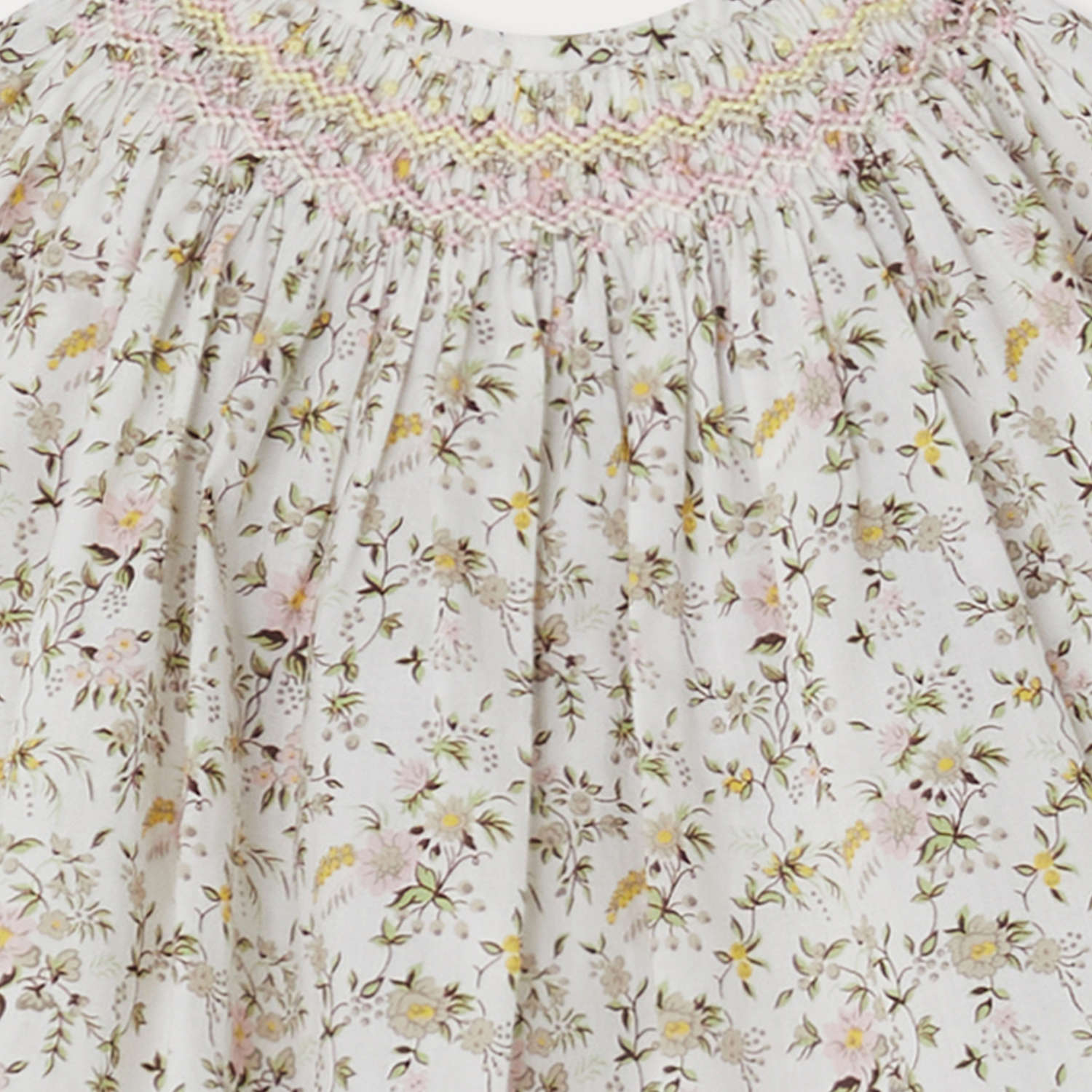 Baby Girls White Floral Cotton Top