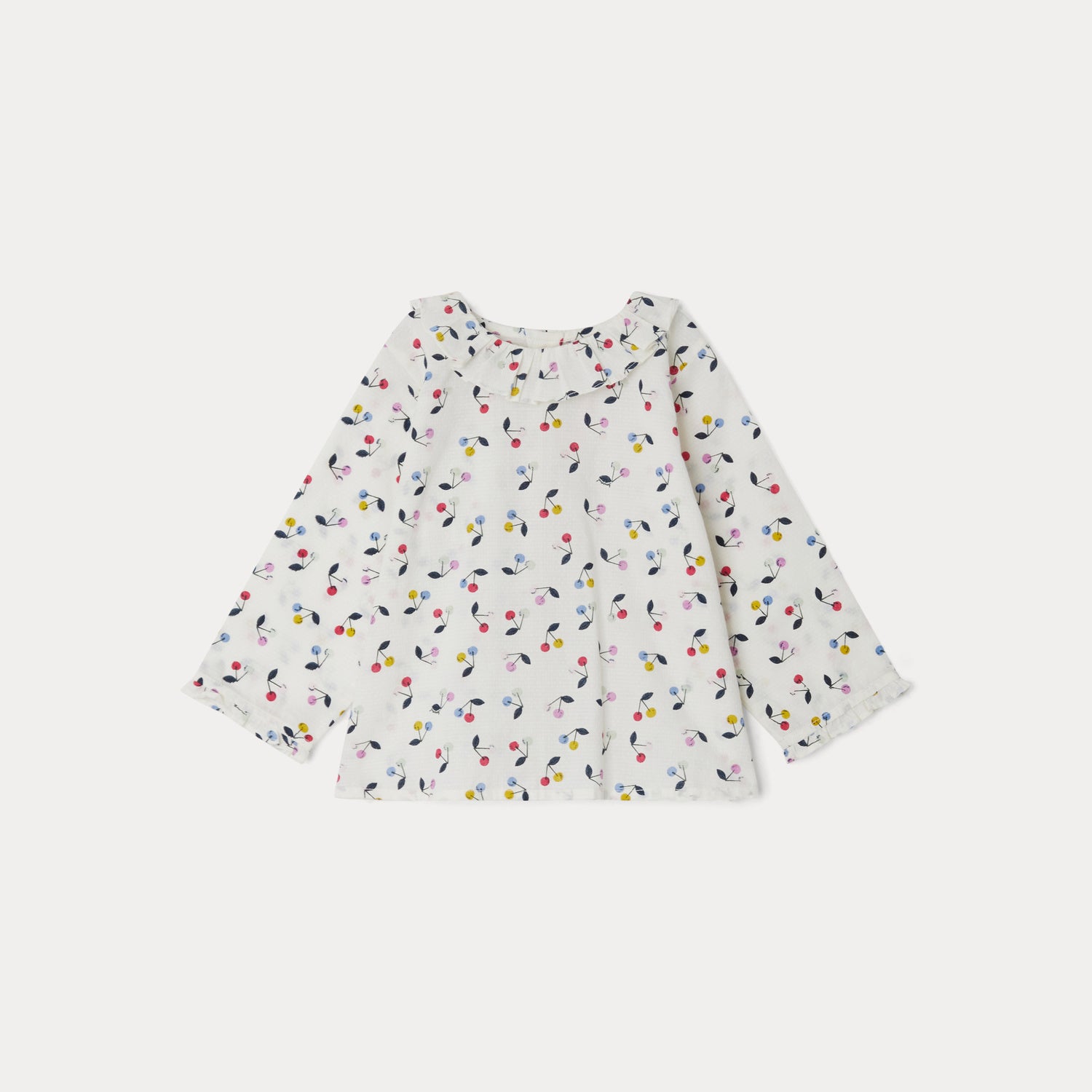 Baby Girls White Logo Cotton Shirt