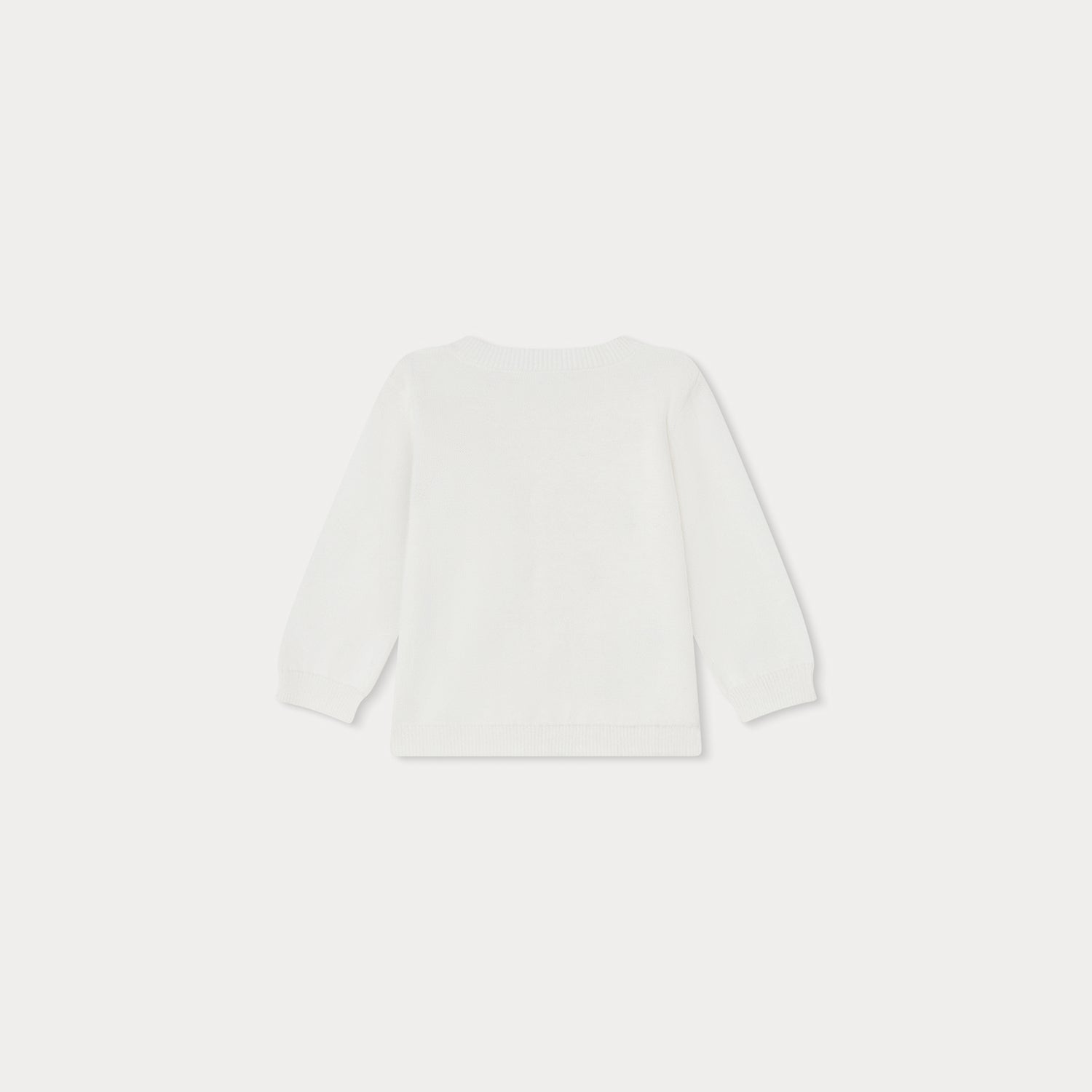 Baby Girls White Embroidered Cotton Cardigan