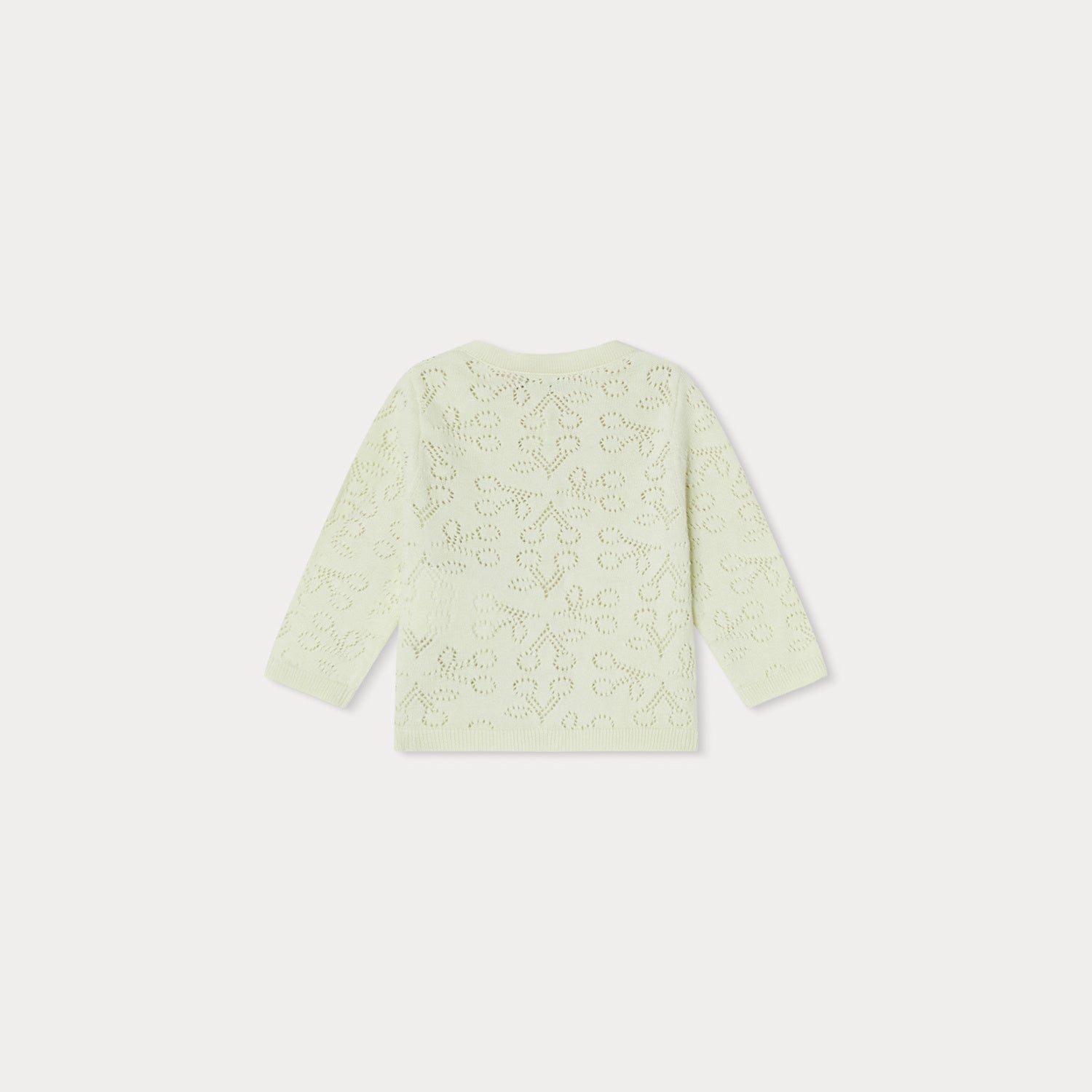 Baby Girls Pale Green Logo Cotton Cardigan