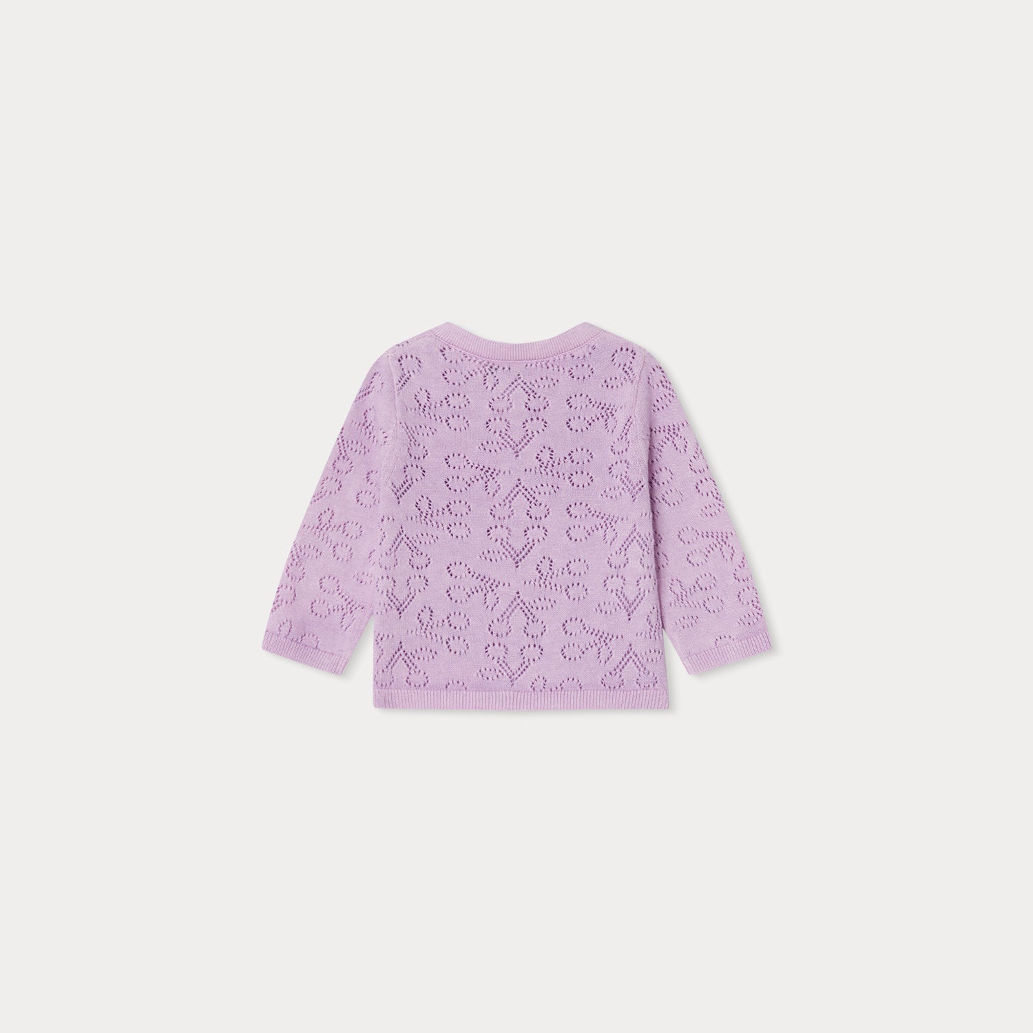 Baby Girls Mauve Logo Cotton Cardigan