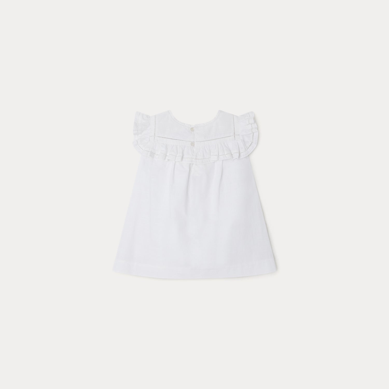 Baby Girls White Cotton Dress