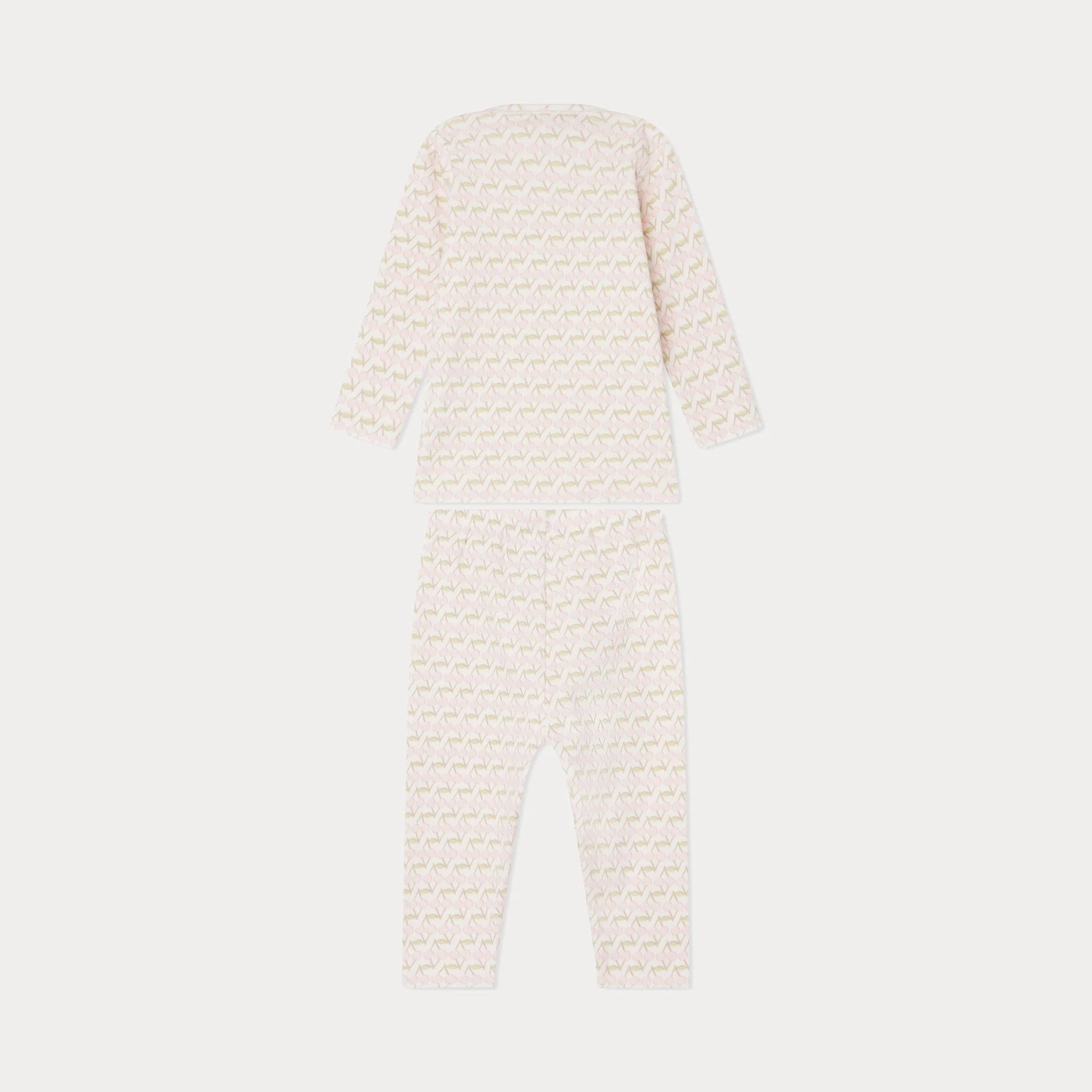 Baby Girls Pink Printed Cotton Set