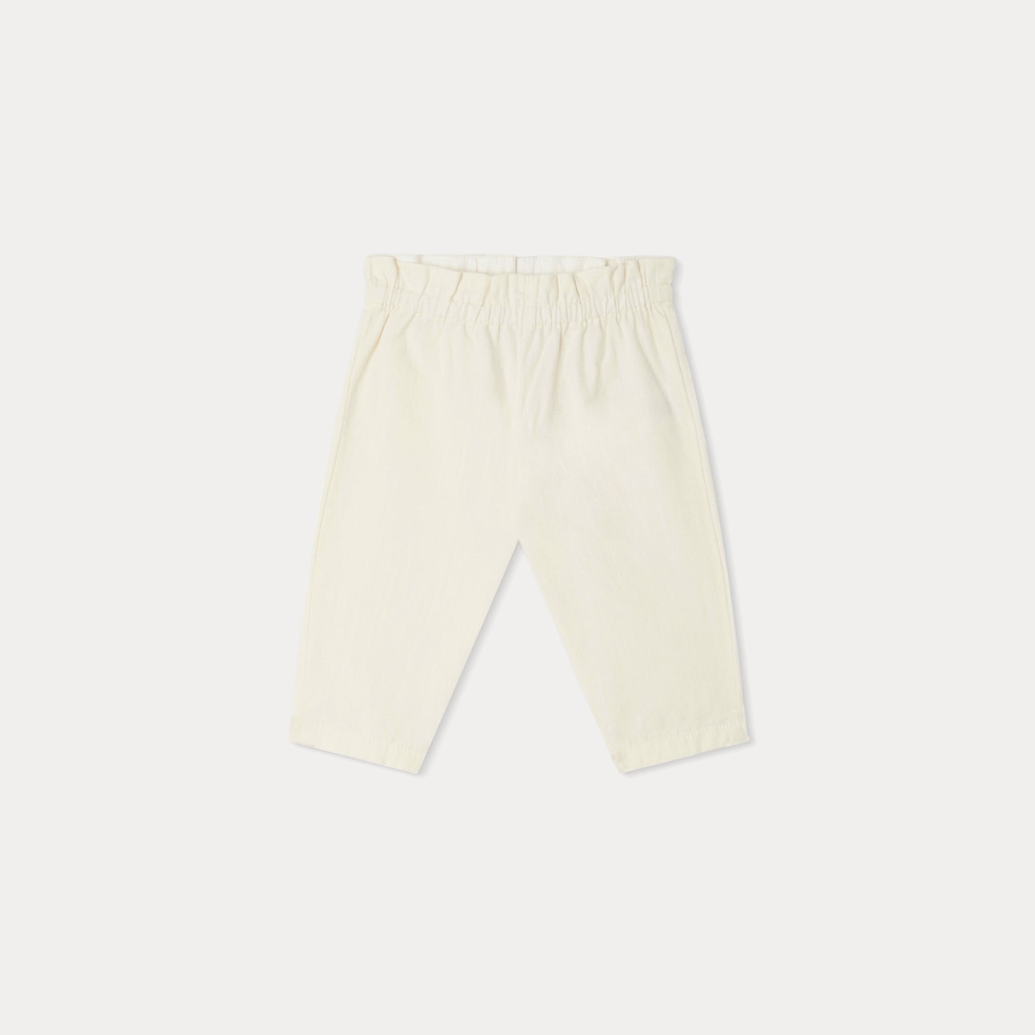 Baby Girls Cream Cotton Trousers