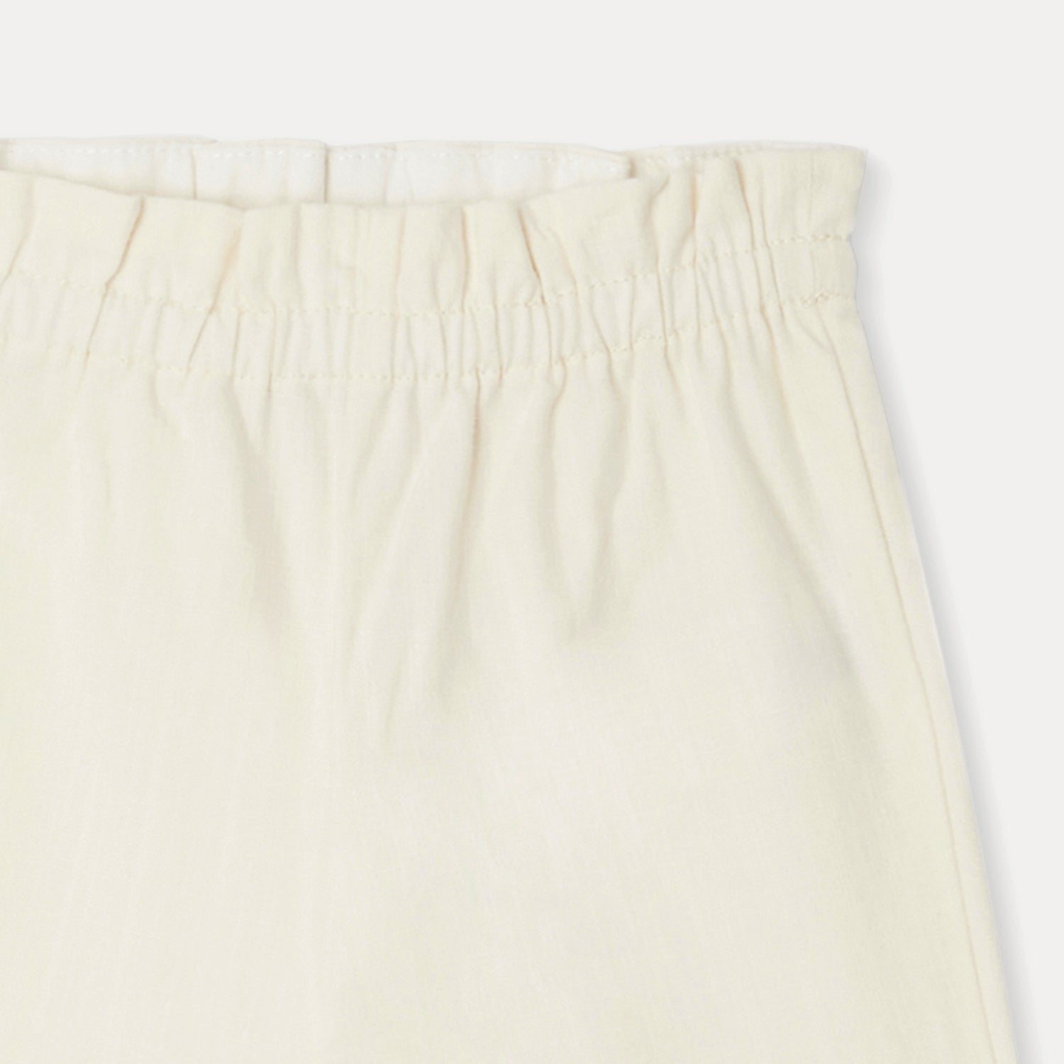 Baby Girls Cream Cotton Trousers