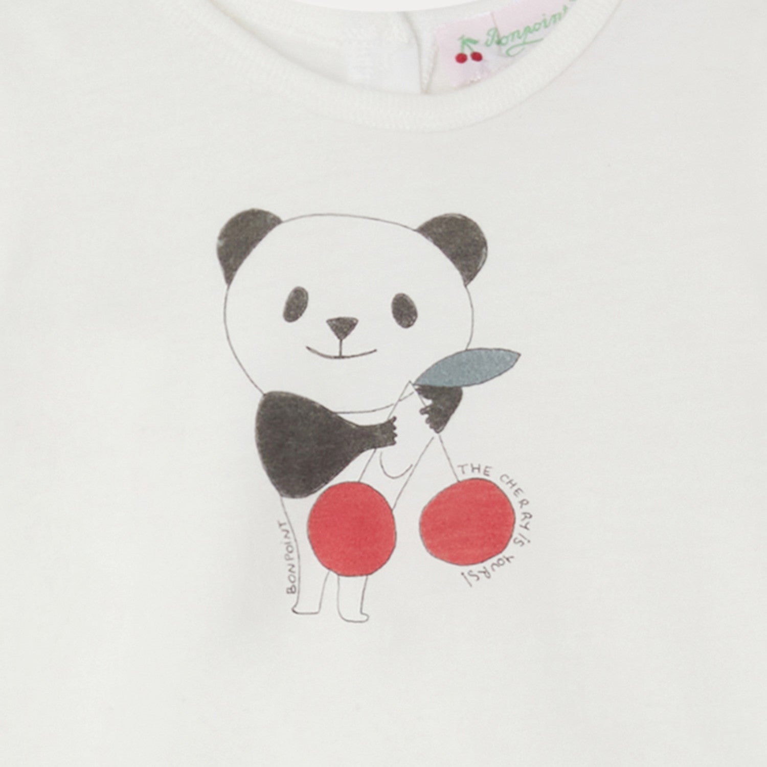 Baby Girls White Printed Cotton T-Shirt