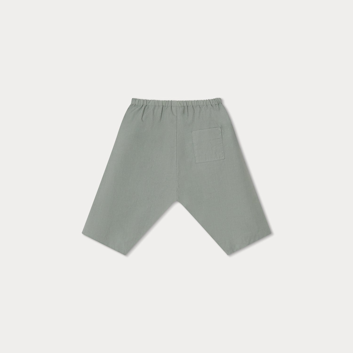 Baby Boys & Girls Green Cotton Trousers