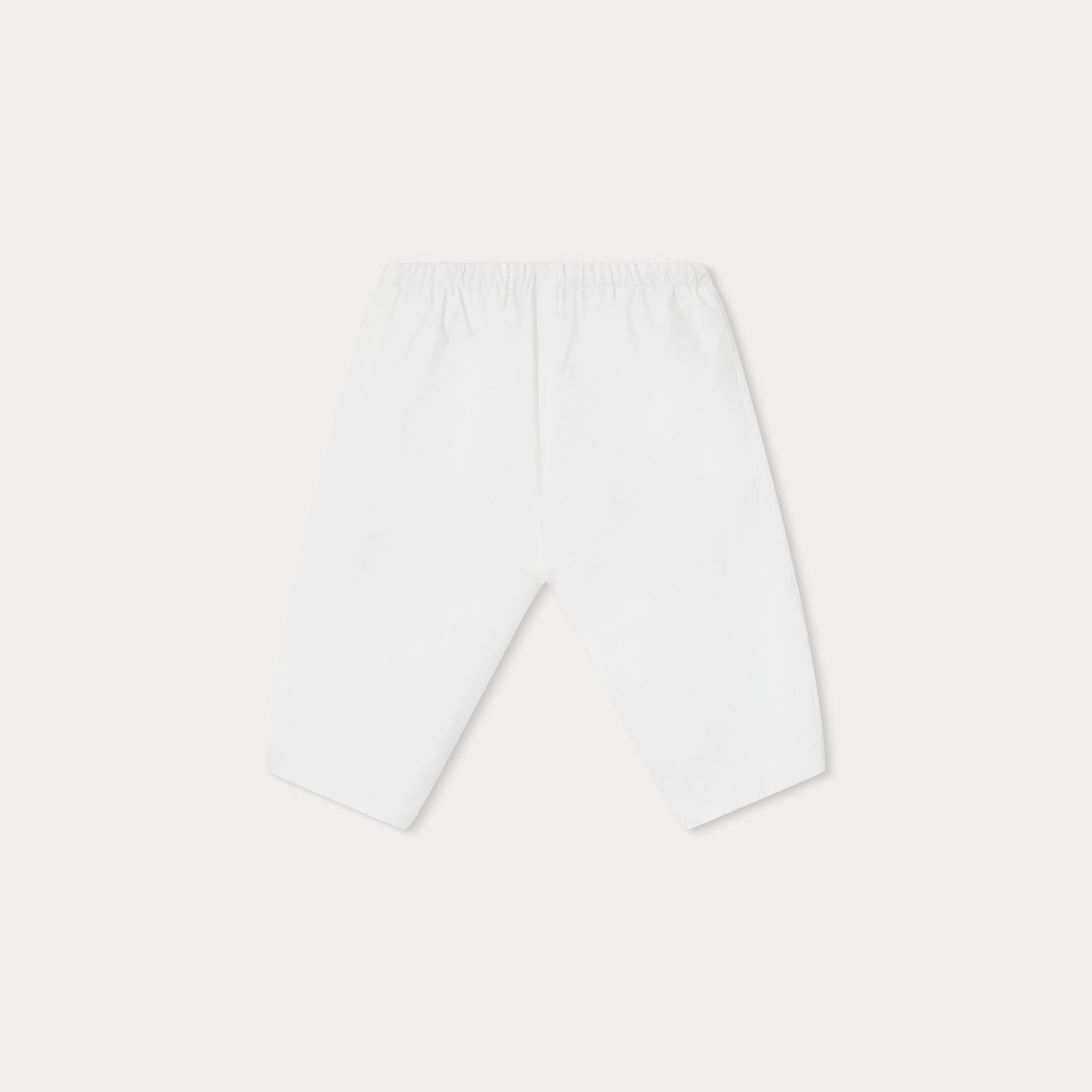 Baby Boys & Girls White Cotton Trousers