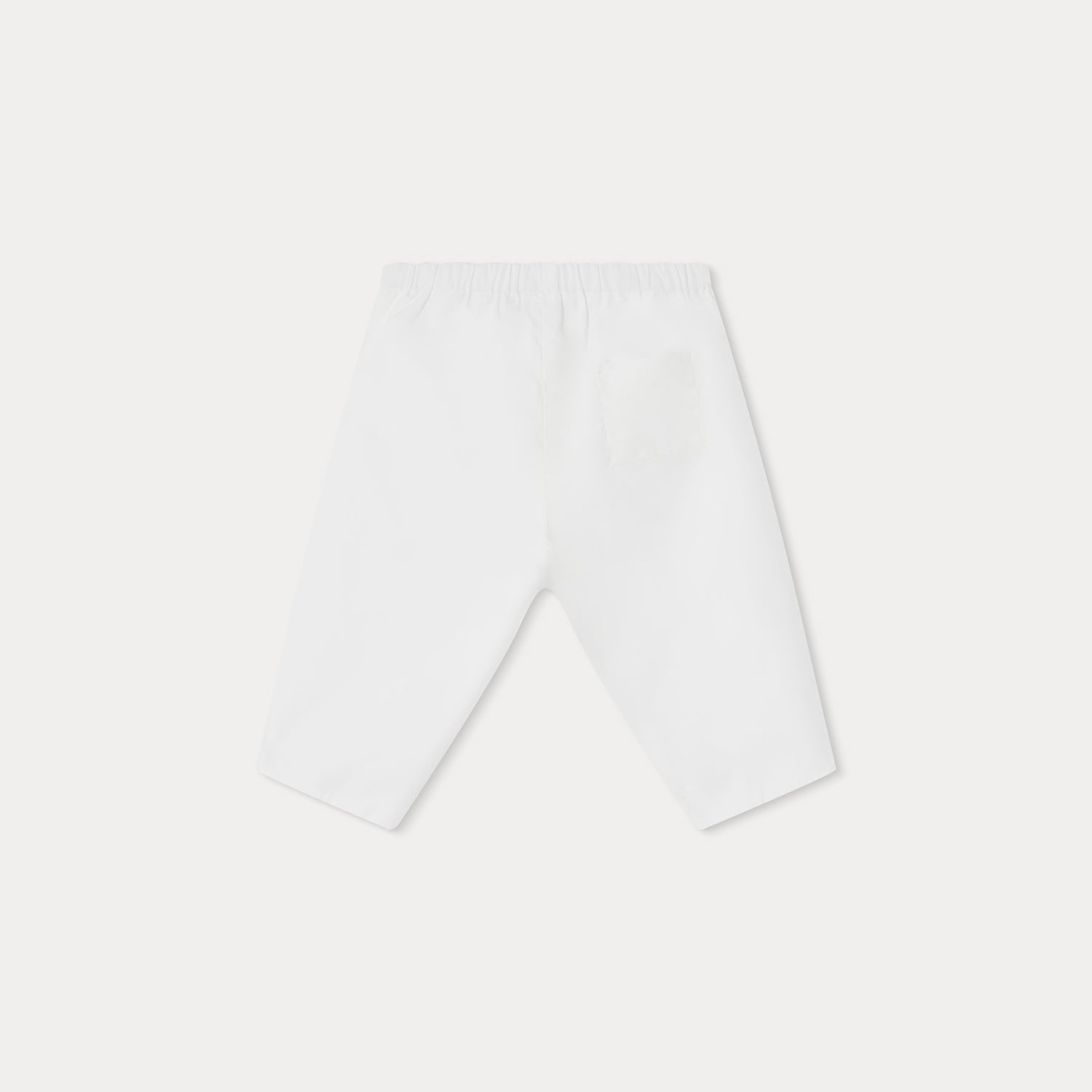 Baby Boys & Girls White Cotton Trousers