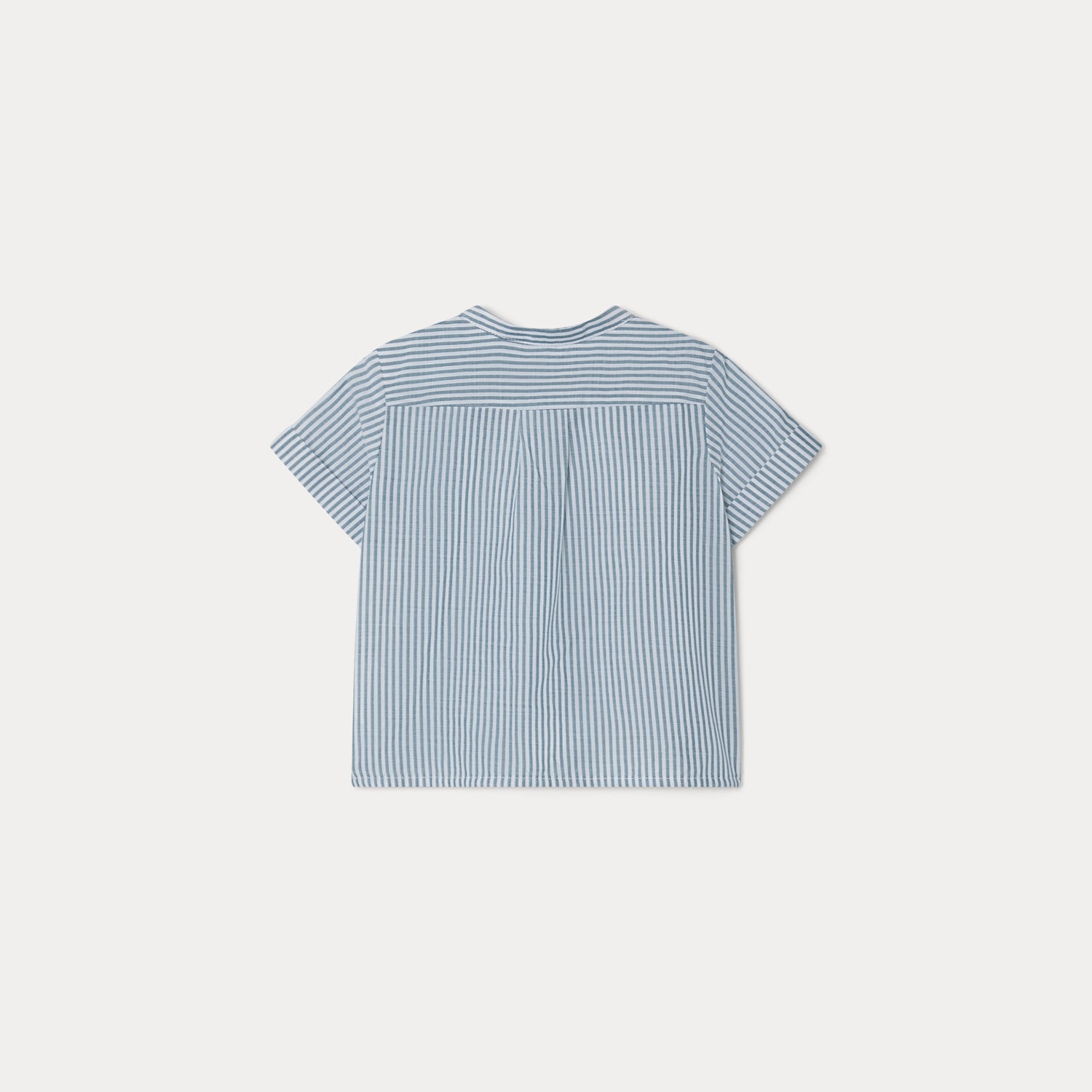 Baby Boys Blue Stripes Cotton Shirt