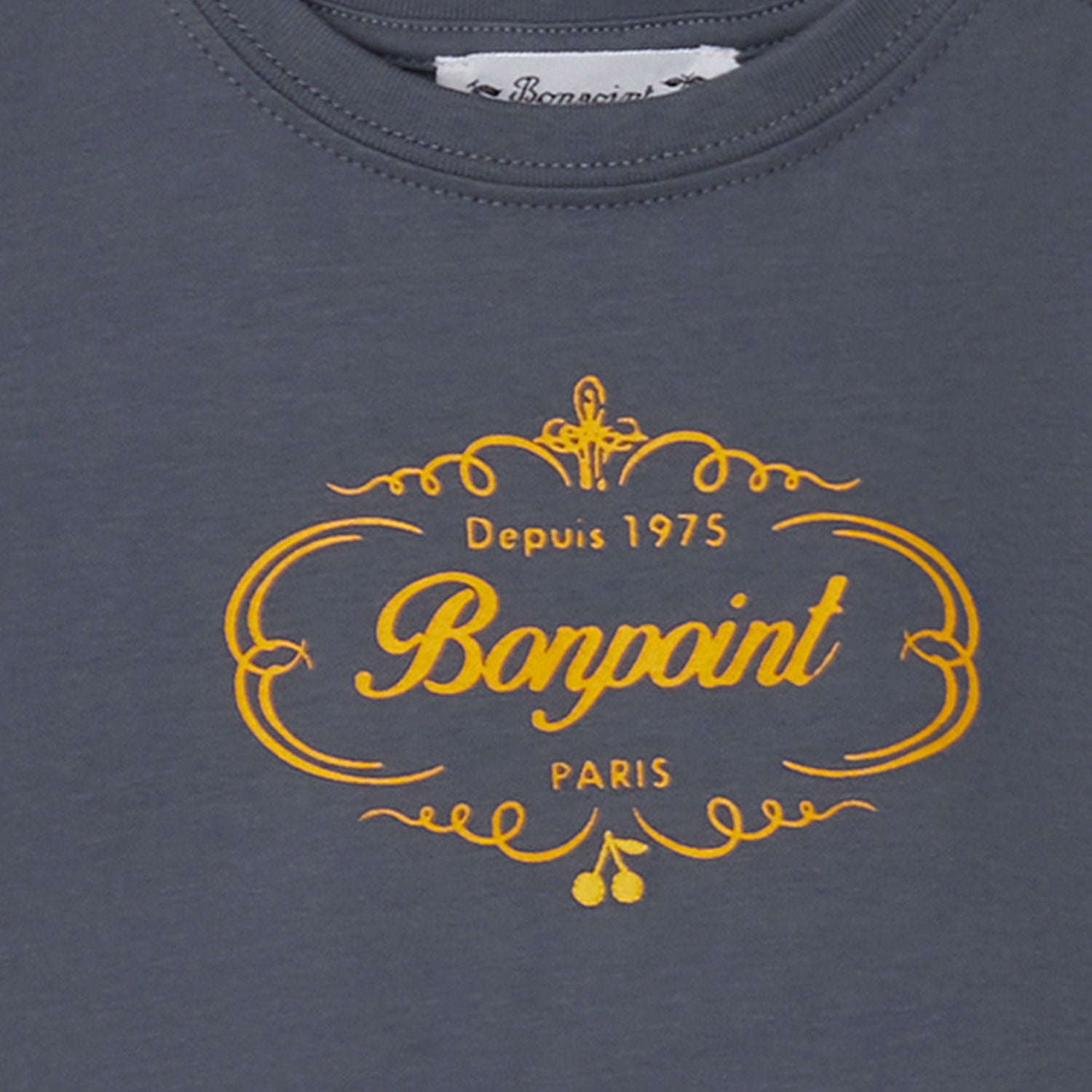 Baby Boys Grey Logo Cotton T-Shirt