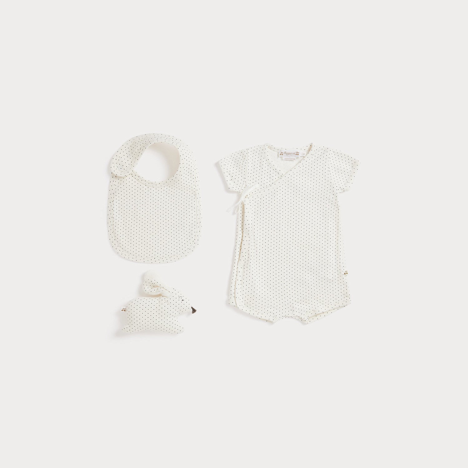 Baby Boys & Girls White Dots Babysuit Gift Set