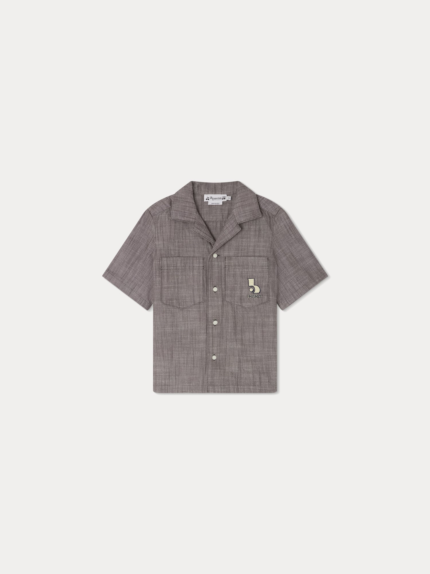 Boys Grey Cotton Shirt